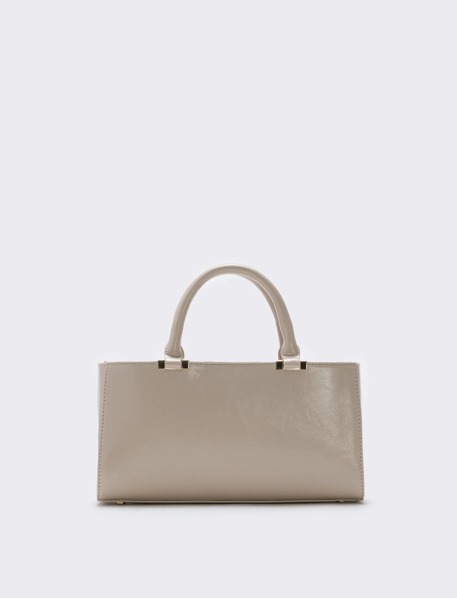 Bauletto rigido rettangolare lucido - Beige - Image 3