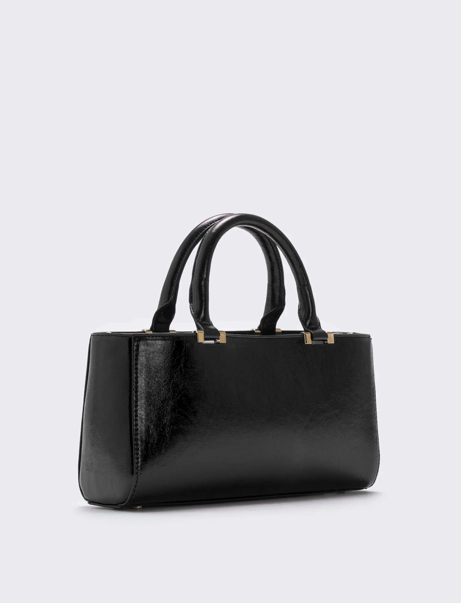 Bauletto rigido rettangolare lucido - Nero - Image 2
