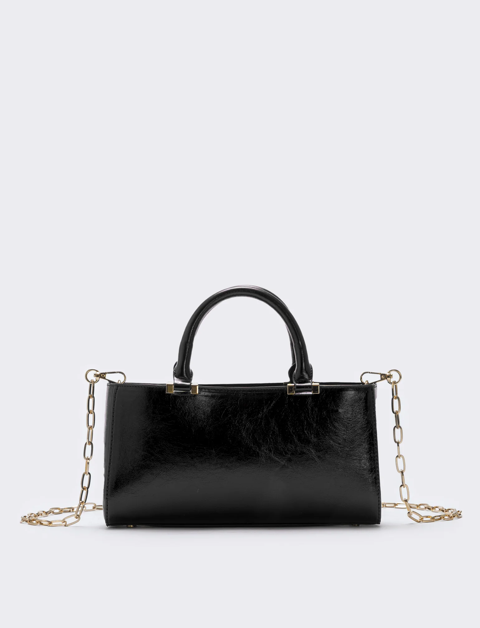 Bauletto rigido rettangolare lucido - Nero - Image 3