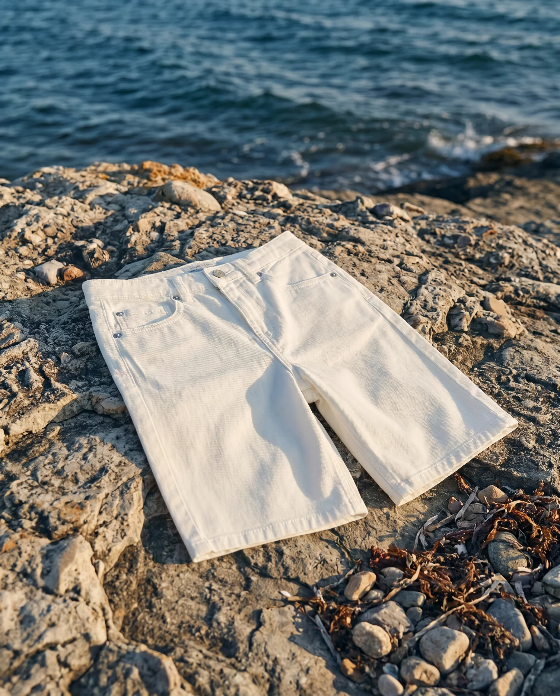 Bermuda 5 tasche in cotone per ogni stile - Bianco