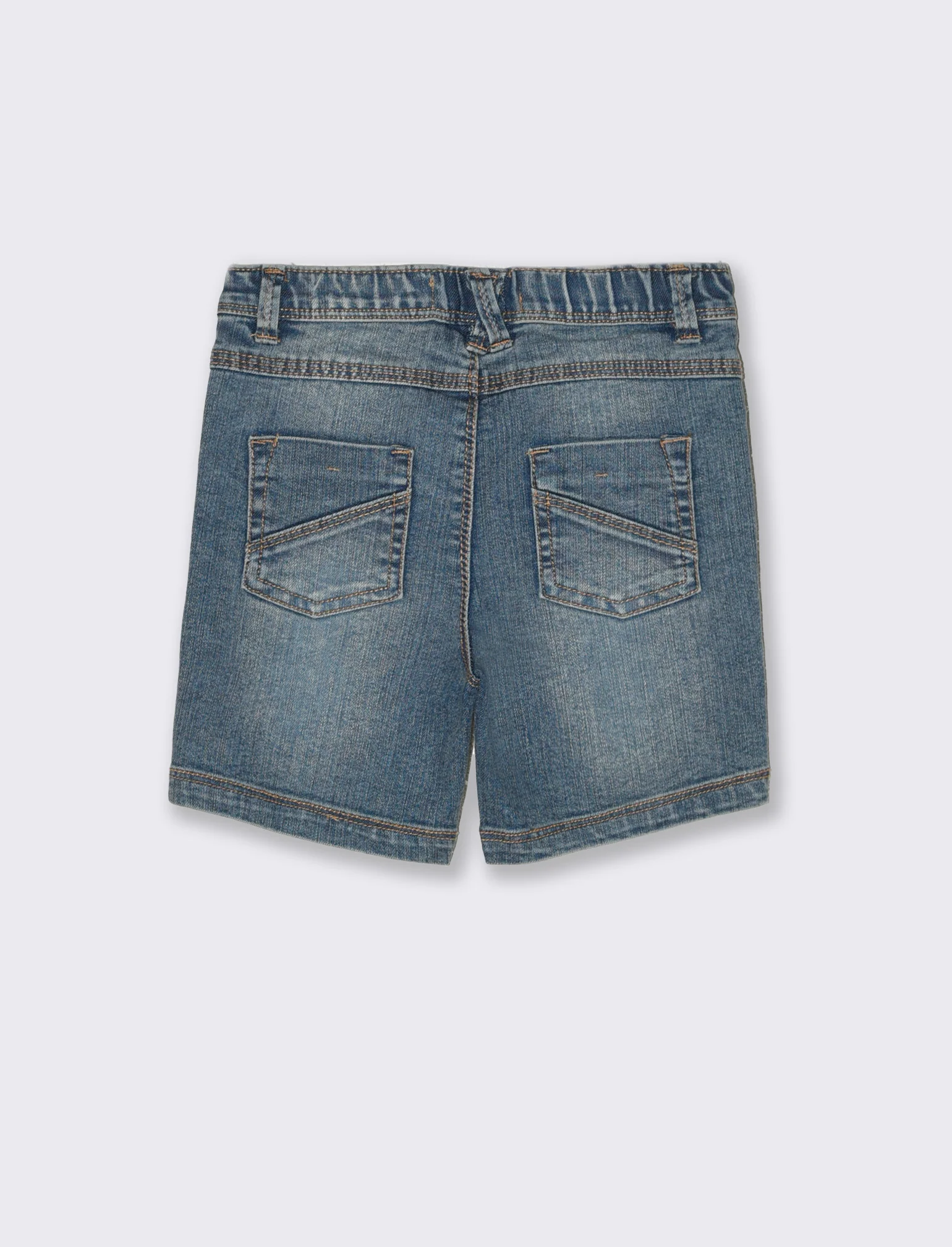 Bermuda a righe da neonato - Denim - Image 2