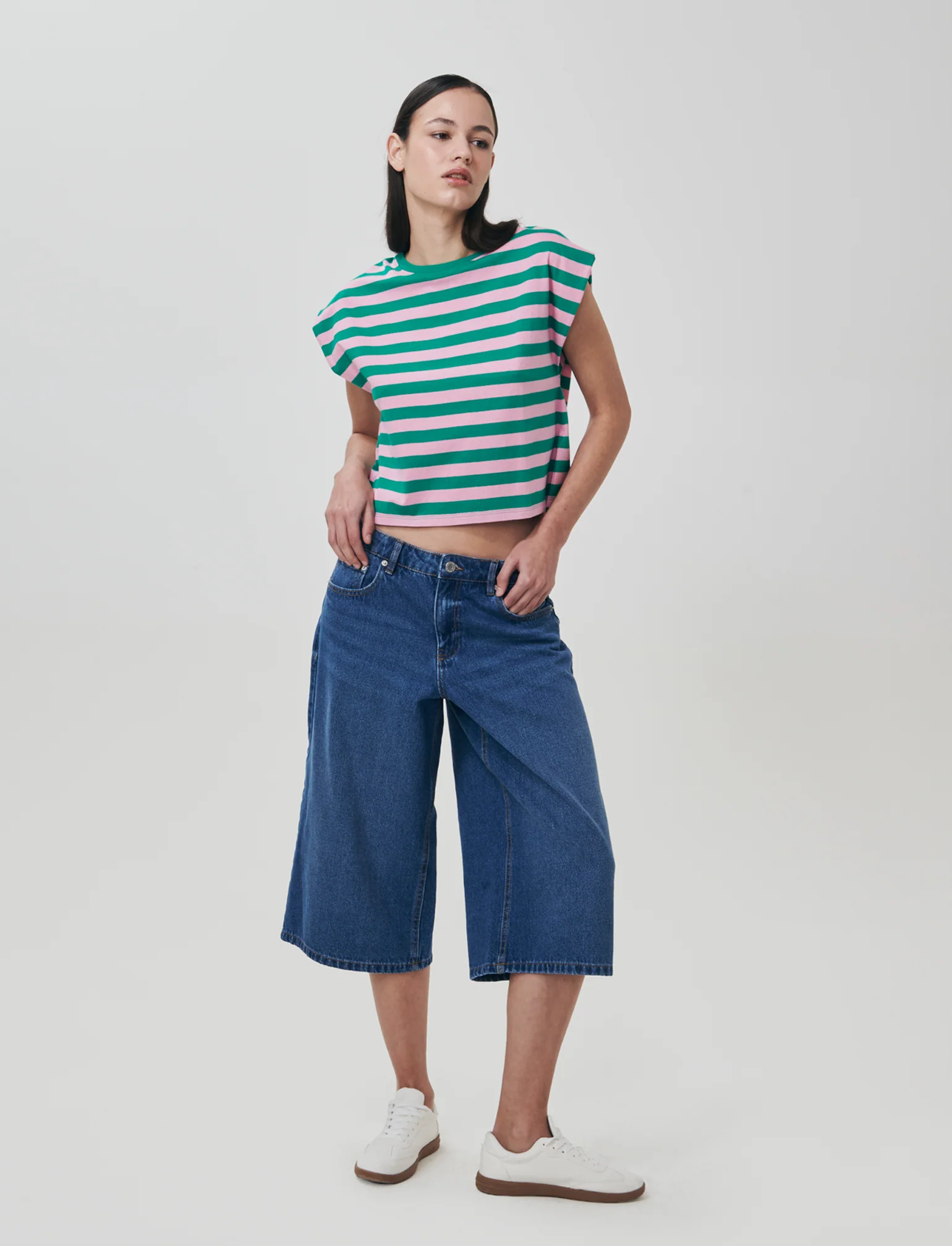 Bermuda Baggy in Denim con Tasche Retro - Denim - Image 3