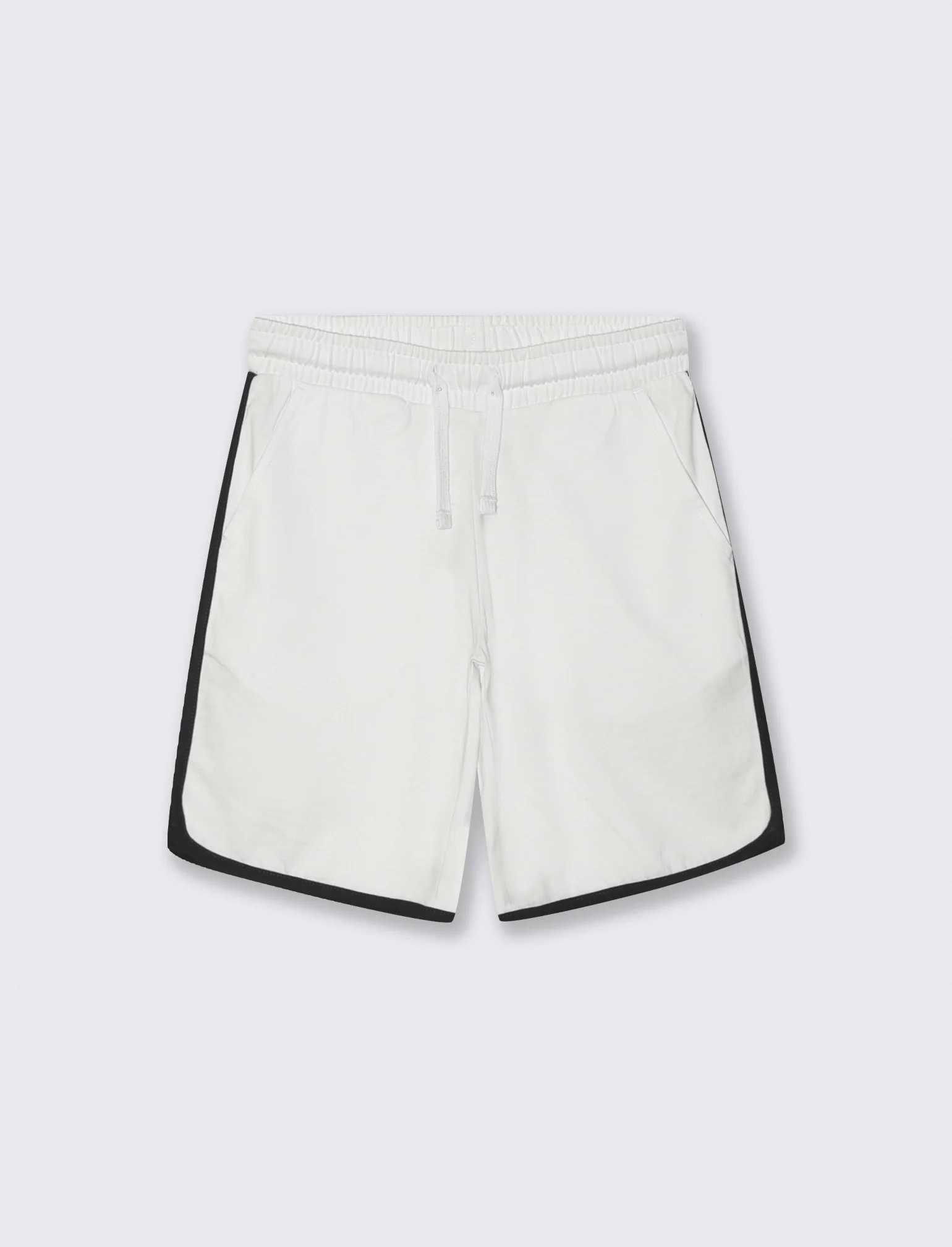 Bermuda baseball in jersey con lacci - Bianco