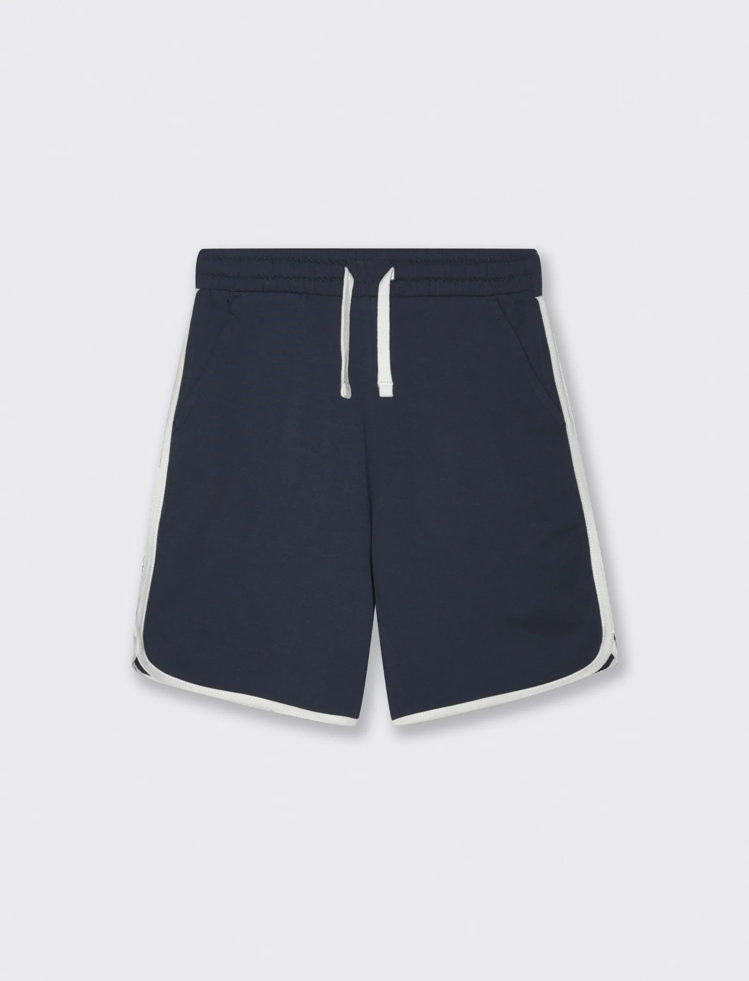 Bermuda baseball in jersey con lacci - Blu