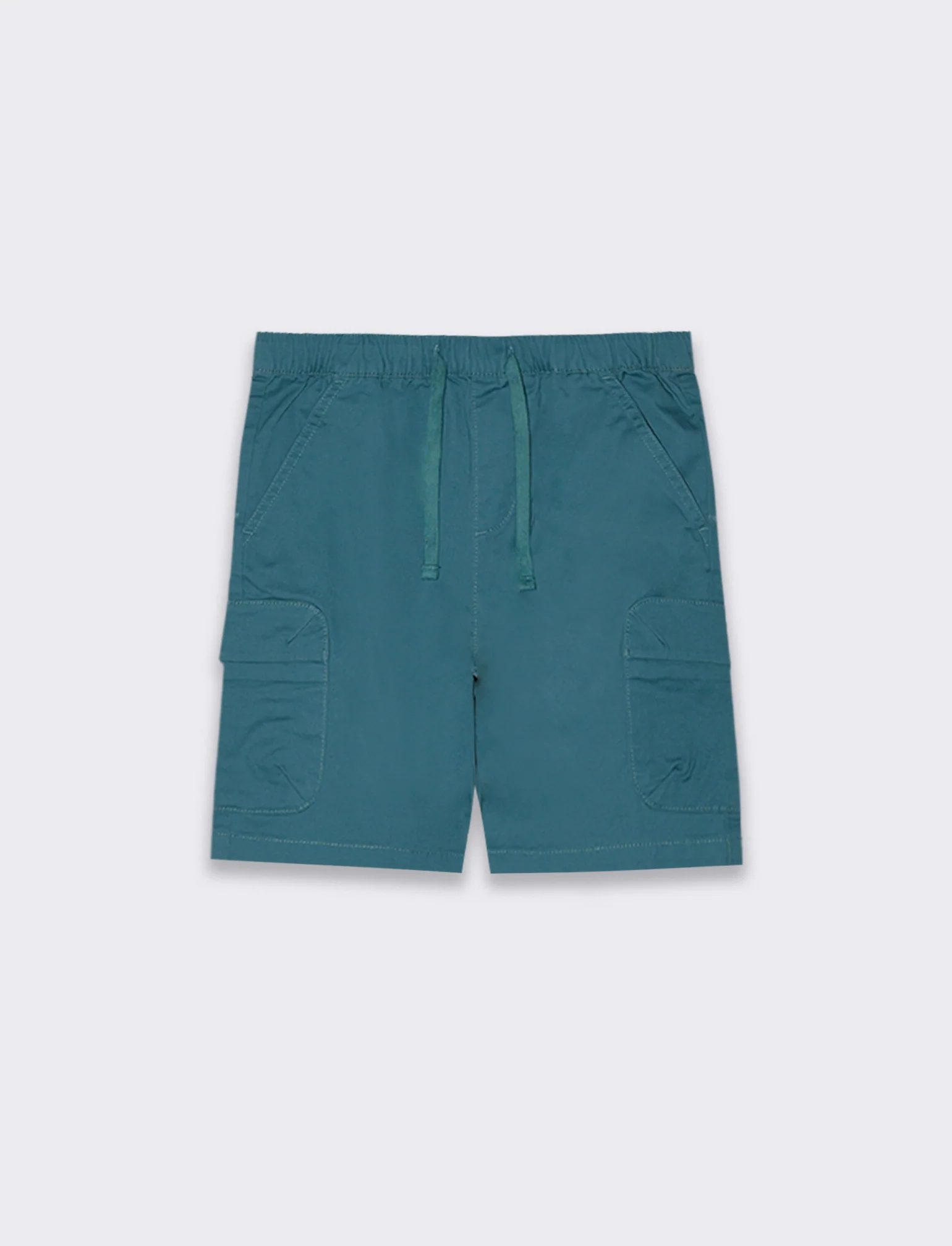 Bermuda cargo in cotone da bambino - Verde Ottanio - Image 3