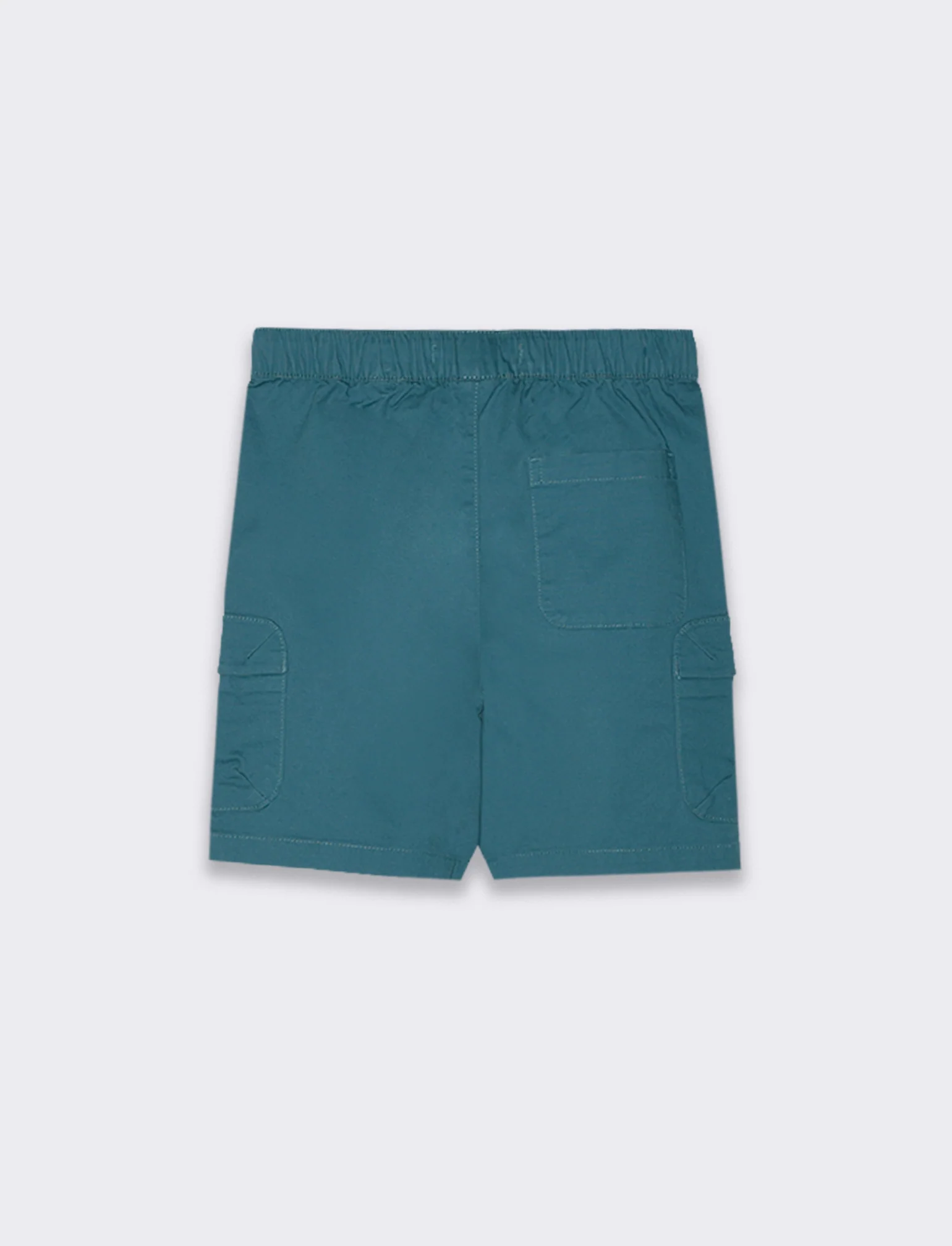 Bermuda cargo in cotone da bambino - Verde Ottanio - Image 4