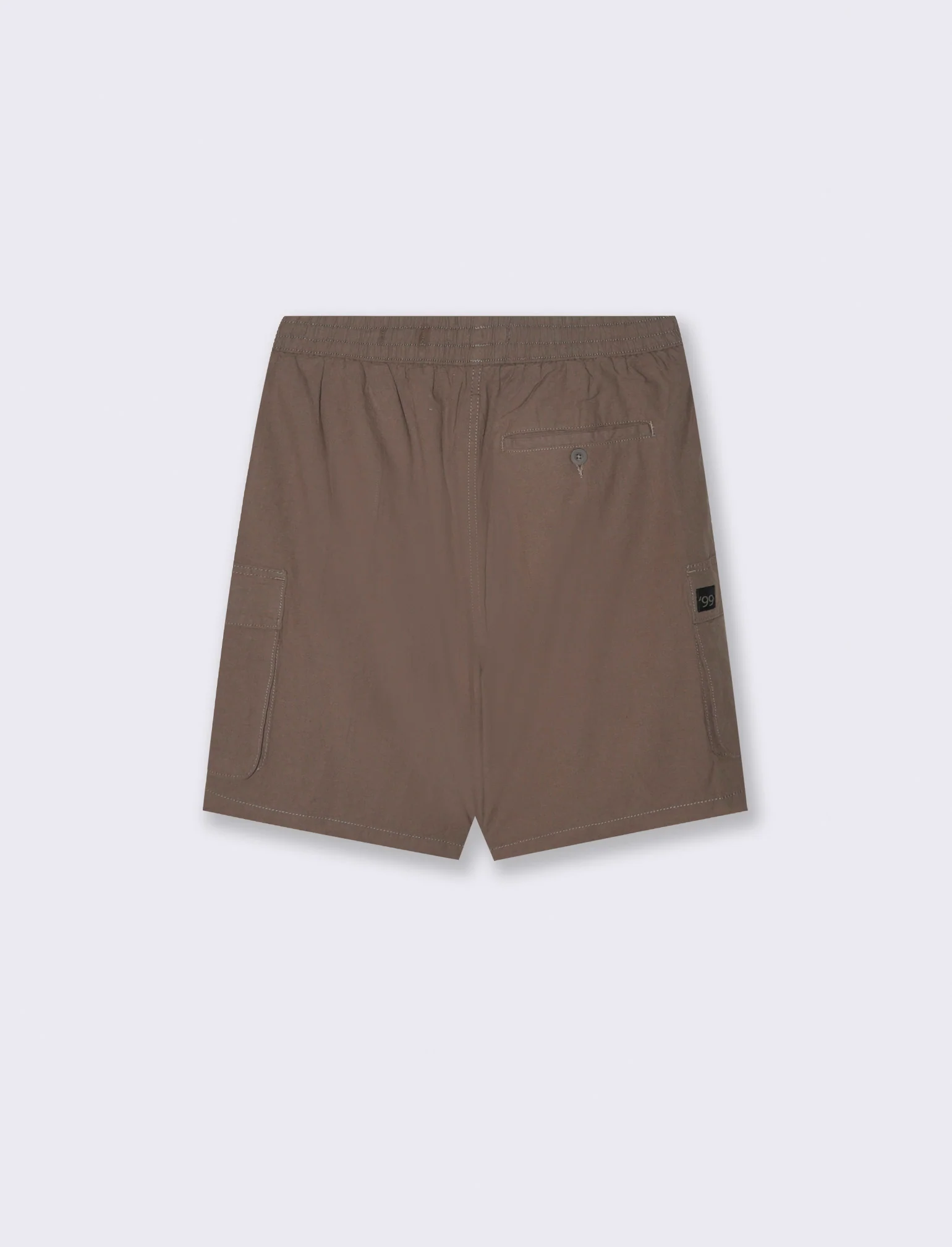 Bermuda cargo in misto lino da uomo - Grigio fango - Image 4