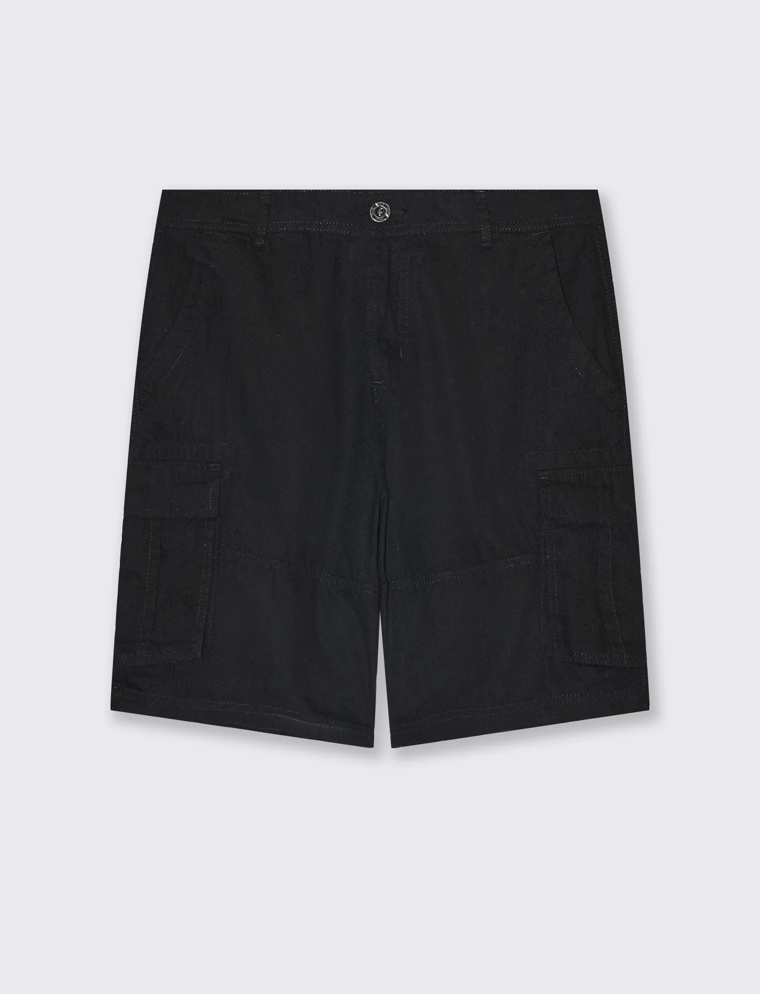 Bermuda cargo in tessuto ripstop da uomo - Nero - Image 4