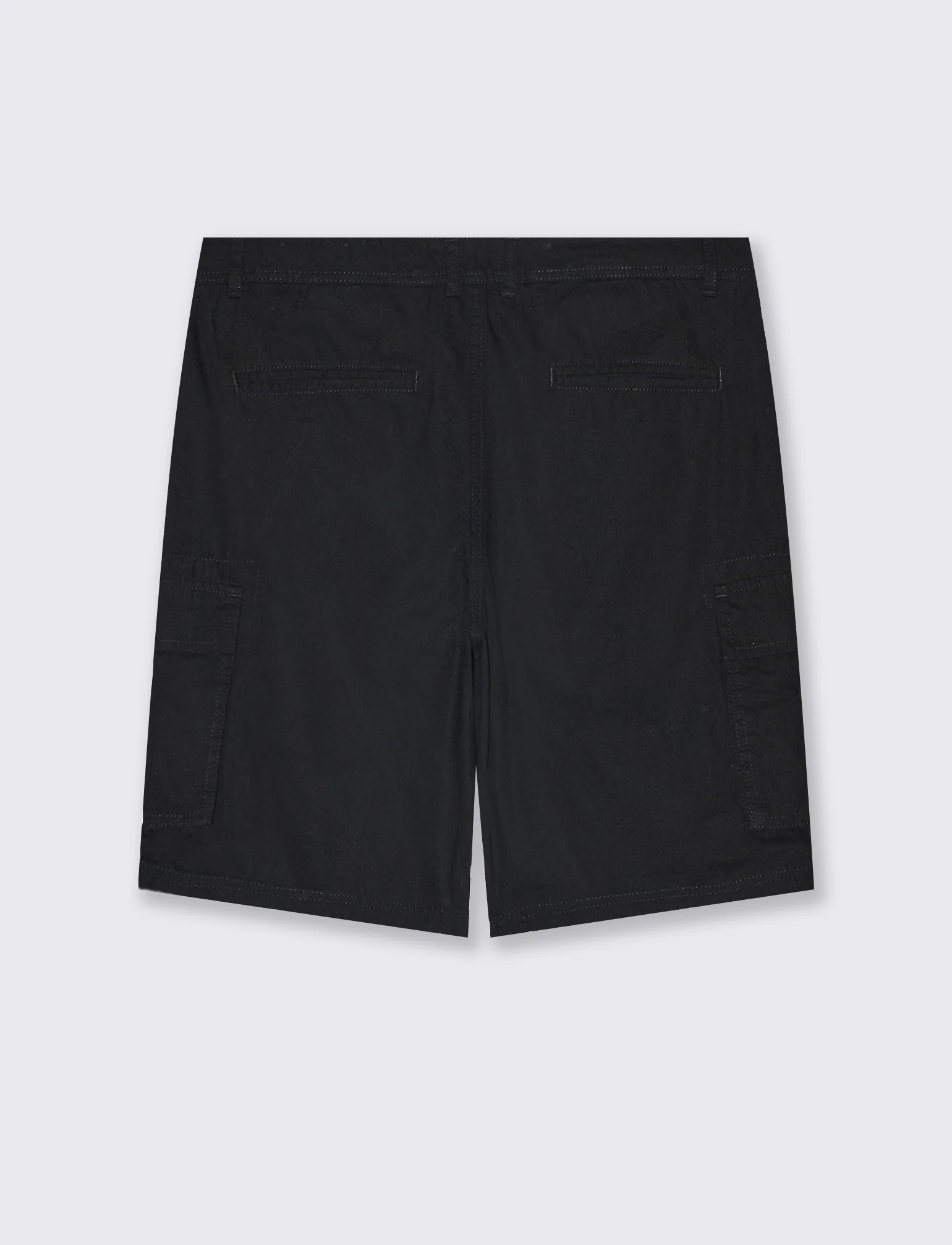 Bermuda cargo in tessuto ripstop da uomo - Nero - Image 5