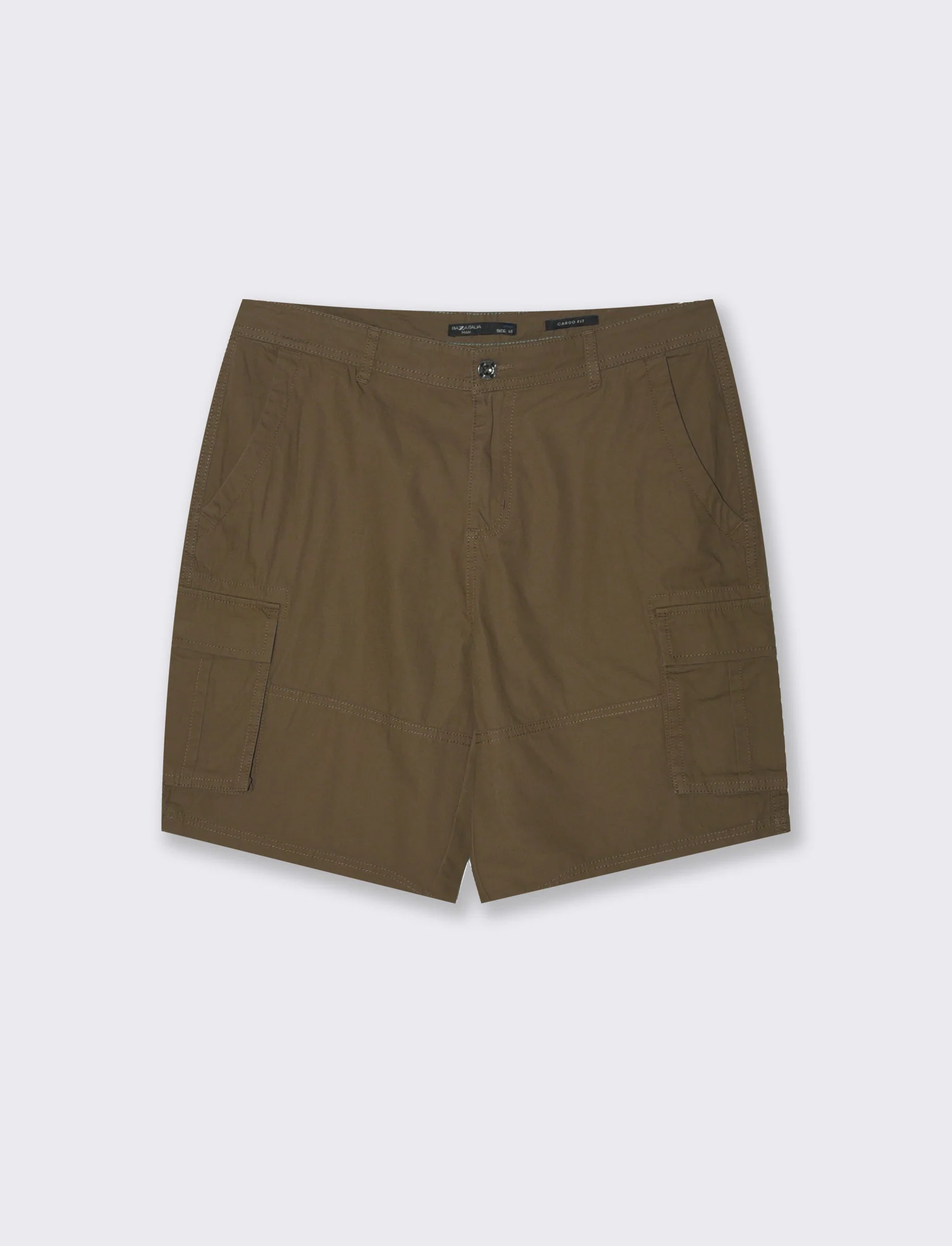 Bermuda cargo in tessuto ripstop da uomo - Verde kaki