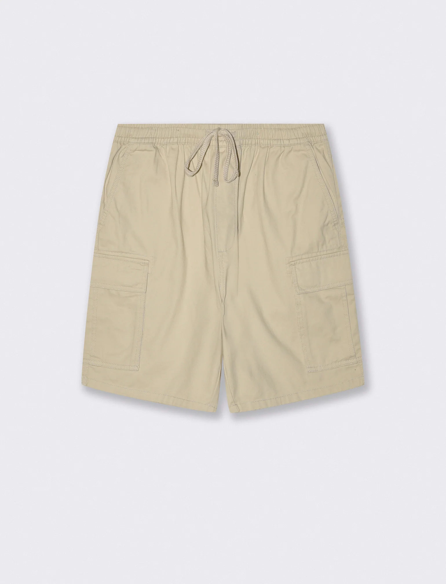 Bermuda cargo in twill con tasche patta - Sabbia