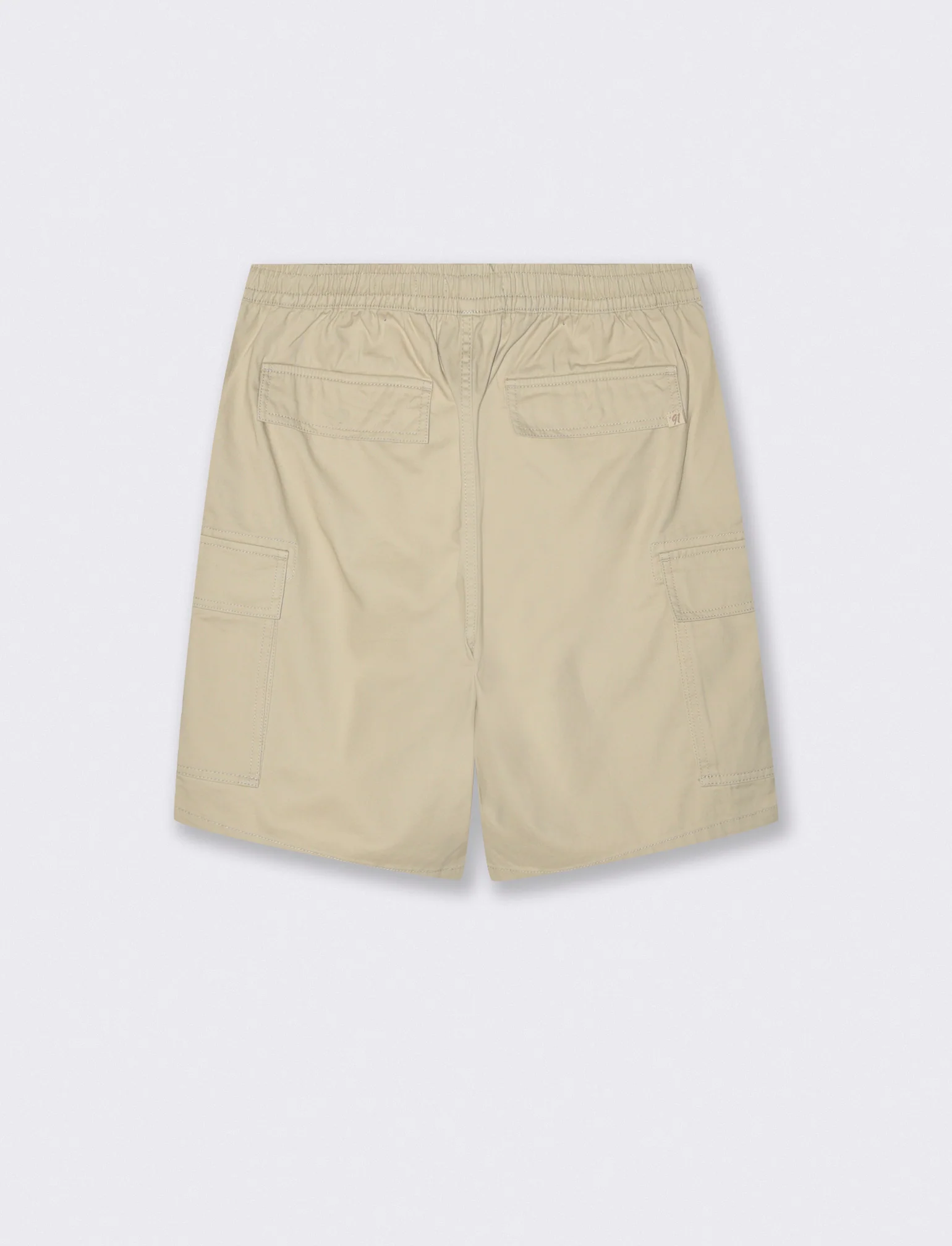 Bermuda cargo in twill con tasche patta - Sabbia - Image 2