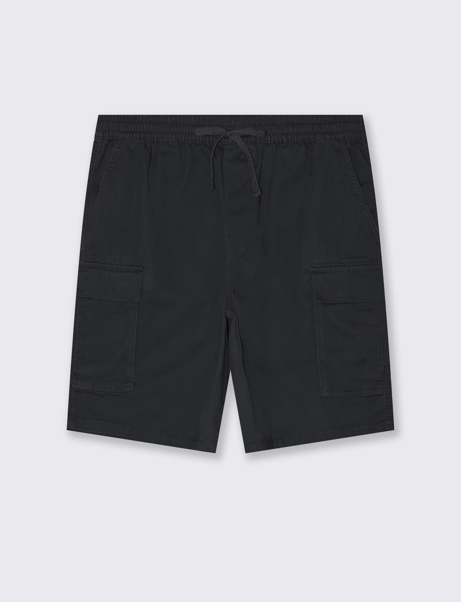 Bermuda cargo in twill da uomo - Nero