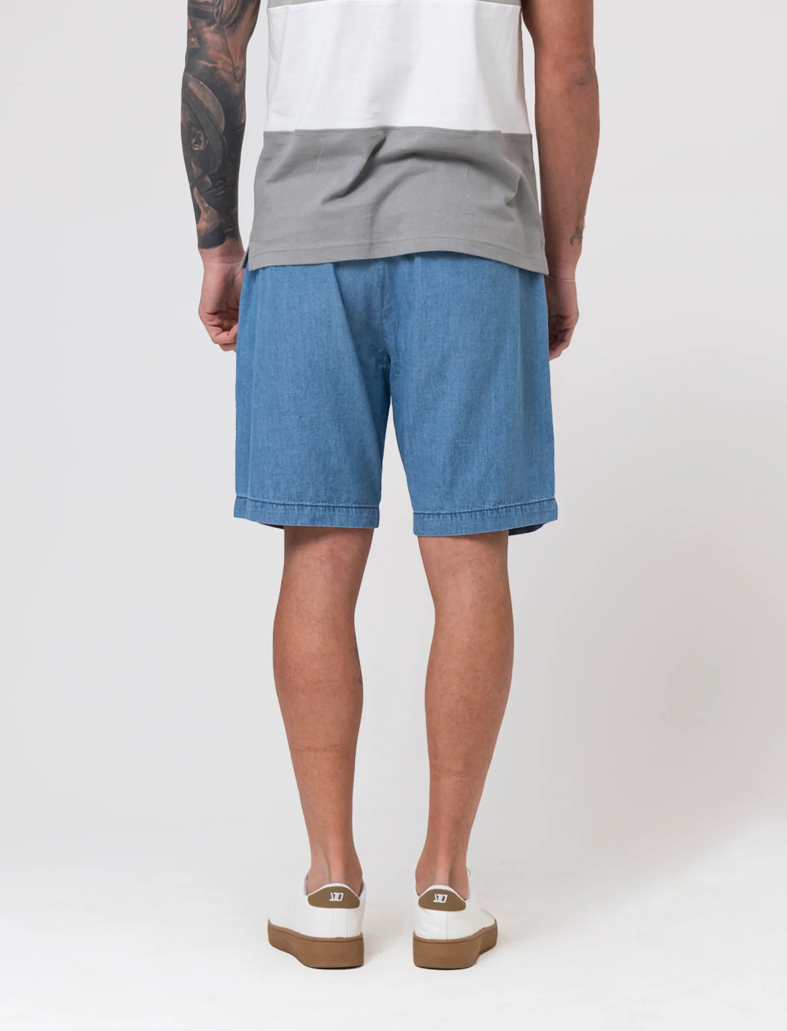 Bermuda chino in denim leggero da uomo - Denim chiaro - Image 2
