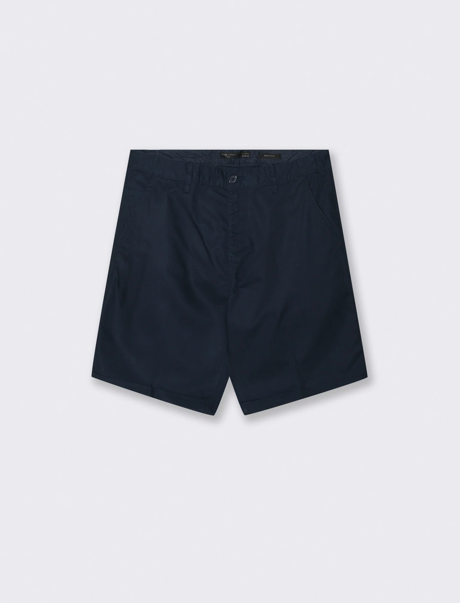 Bermuda Chino Regular Fit in Twill di Cotone - Blu