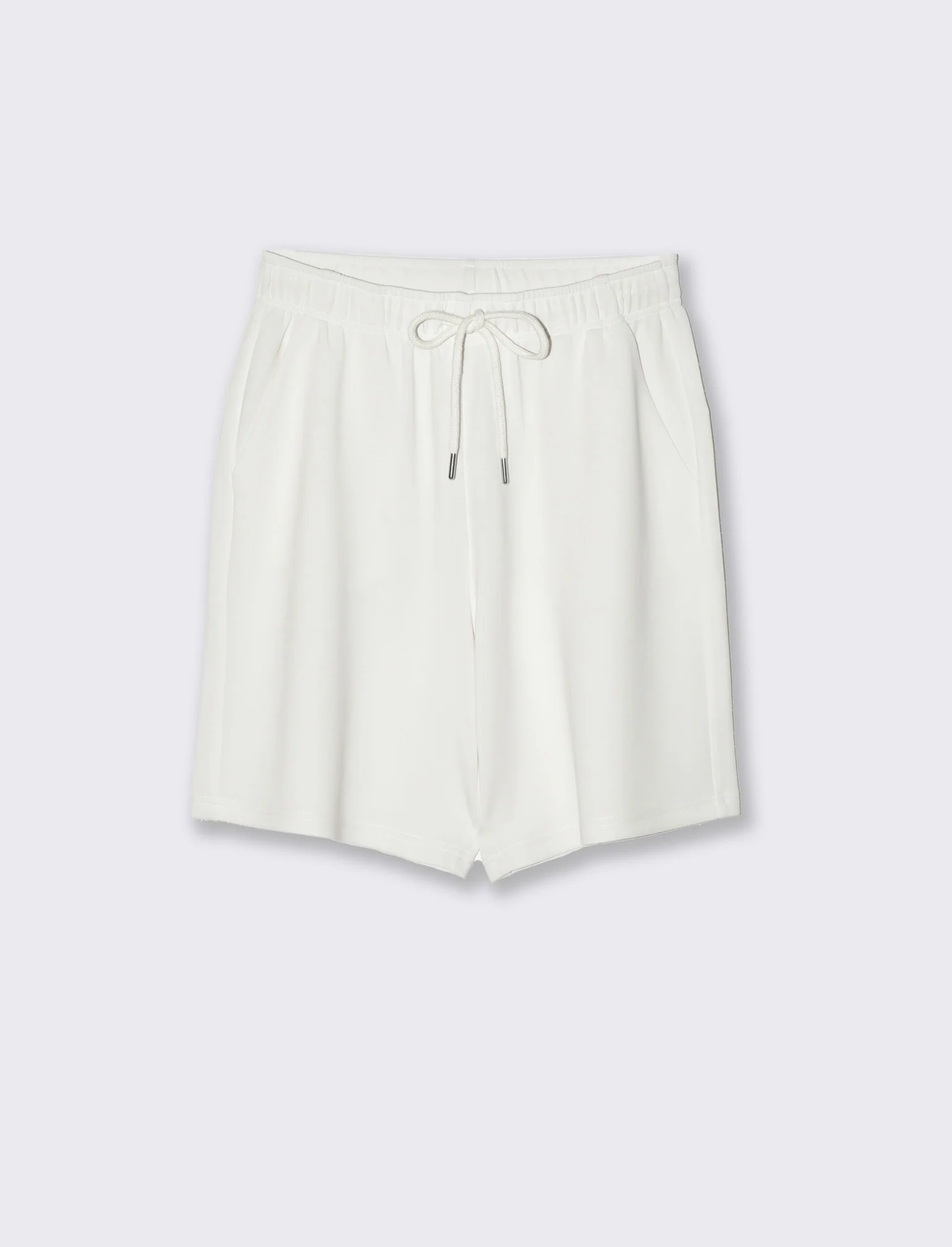Bermuda con coulisse da donna - Bianco - Image 4