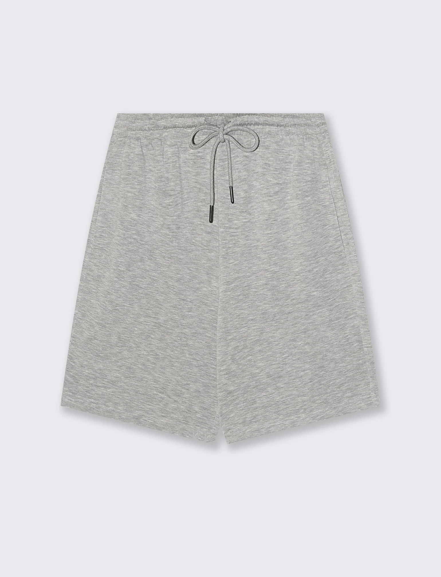 Bermuda con Elastico e Coulisse - Grigio chiaro mel. - Image 2