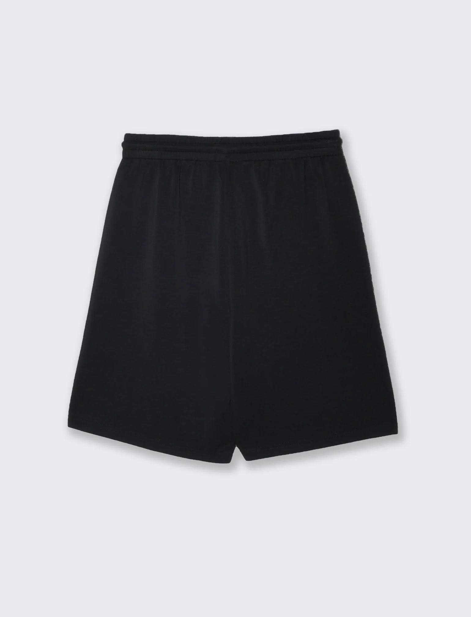 Bermuda con Elastico e Coulisse - Nero - Image 2