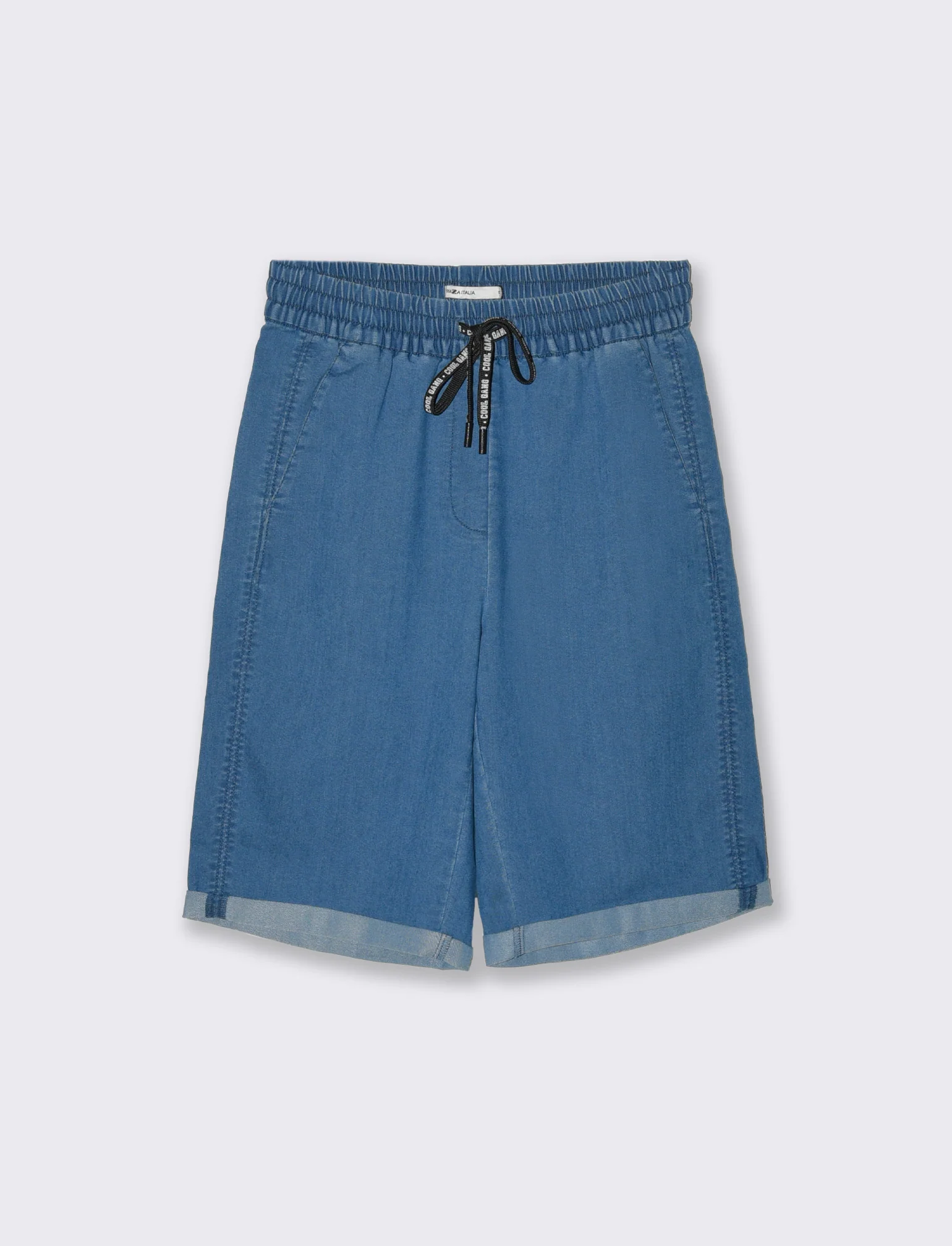 Bermuda con risvolto da donna - Denim