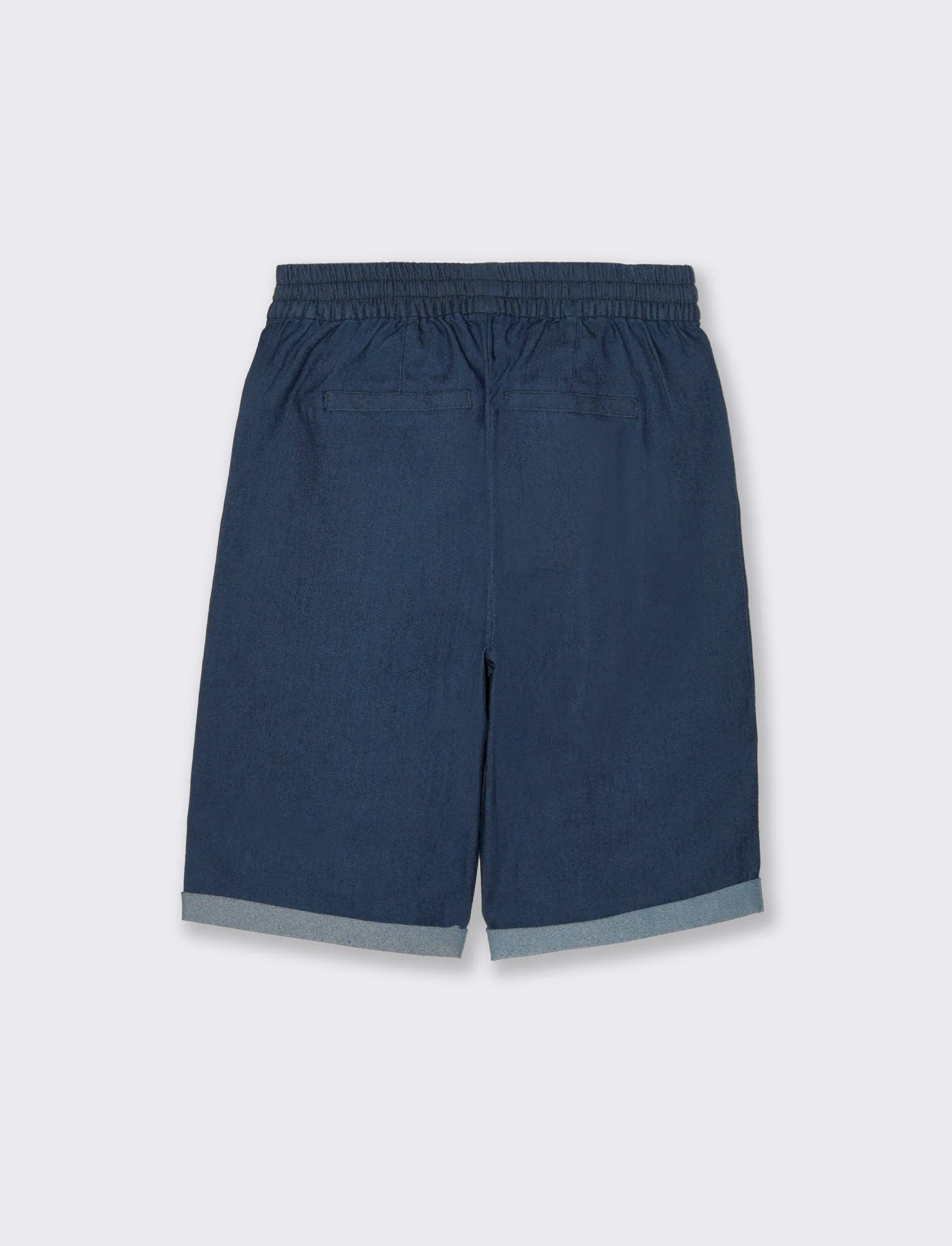 Bermuda con risvolto da donna - DENIM SCURO - Image 2