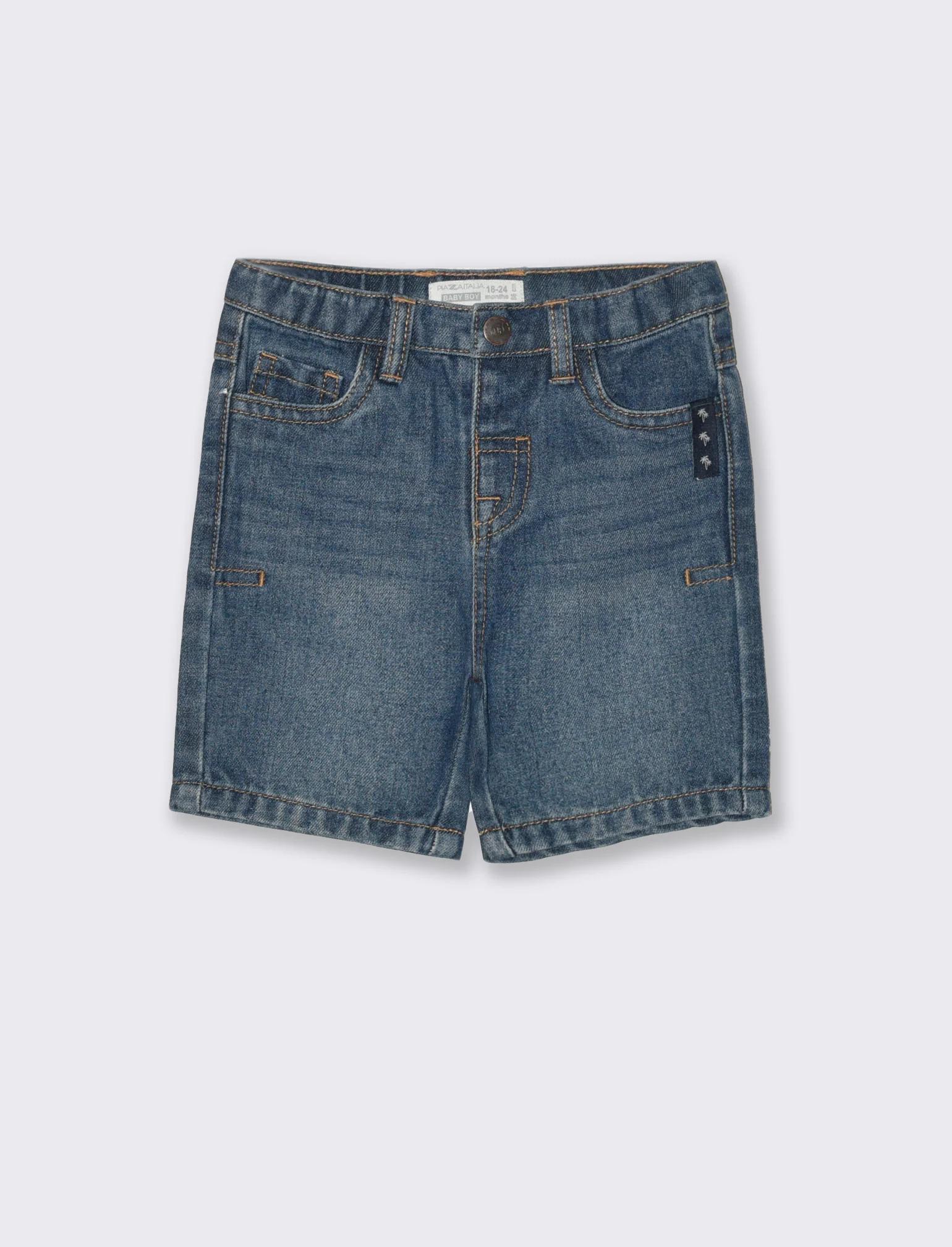 Bermuda con tasconi da neonato - Denim