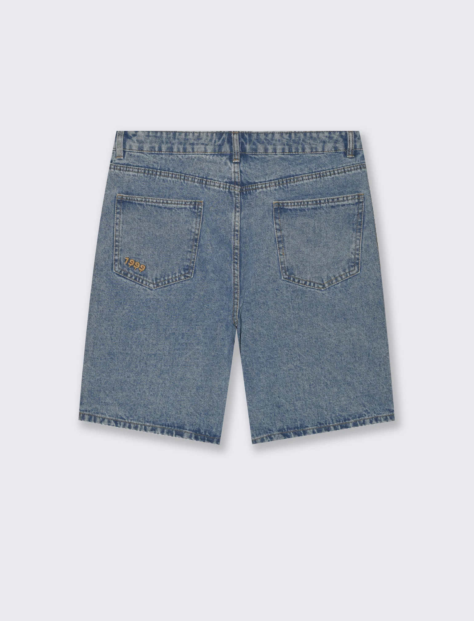 Bermuda di jeans baggy fit da uomo - Denim - Image 5