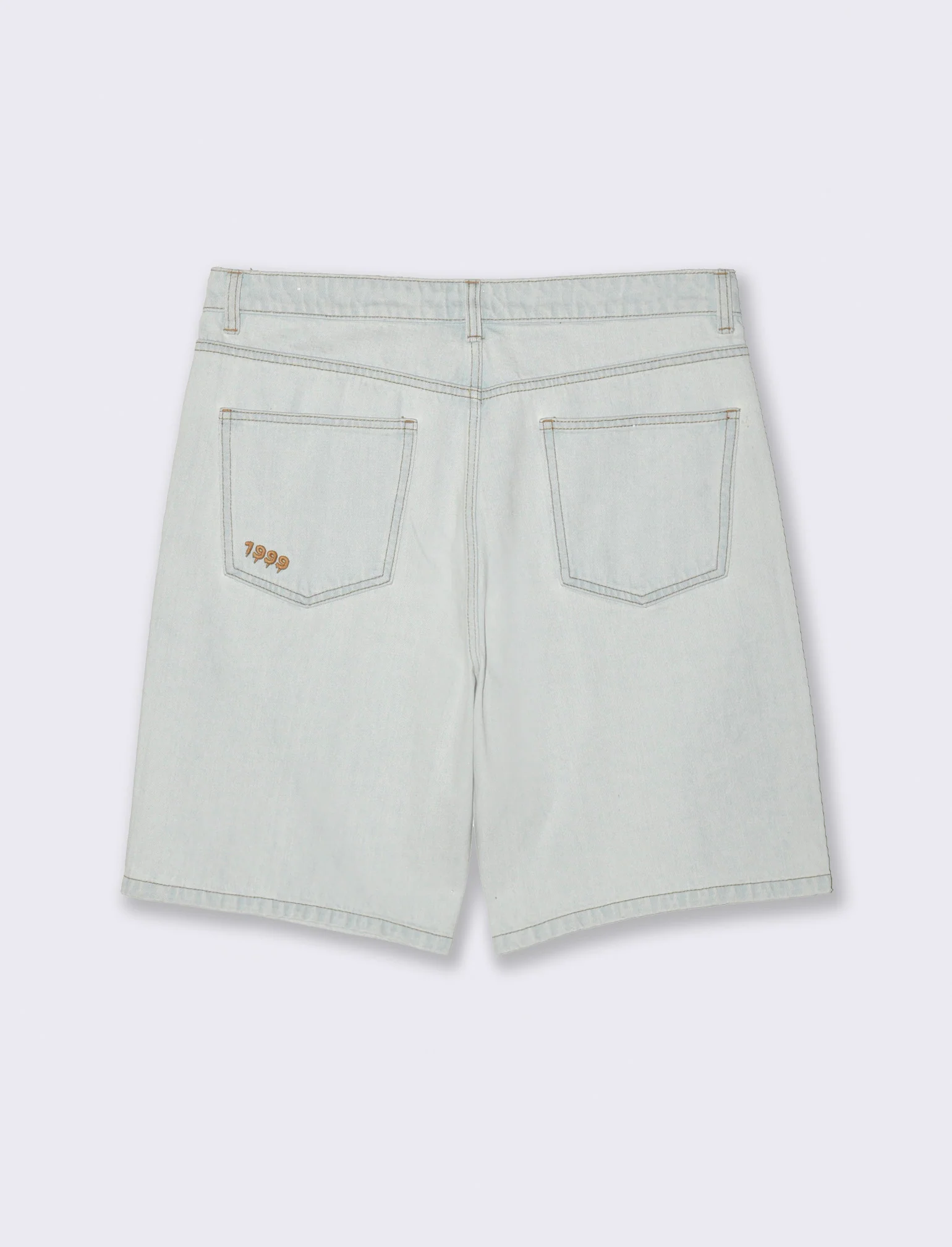 Bermuda di jeans baggy fit da uomo - Denim chiaro - Image 5