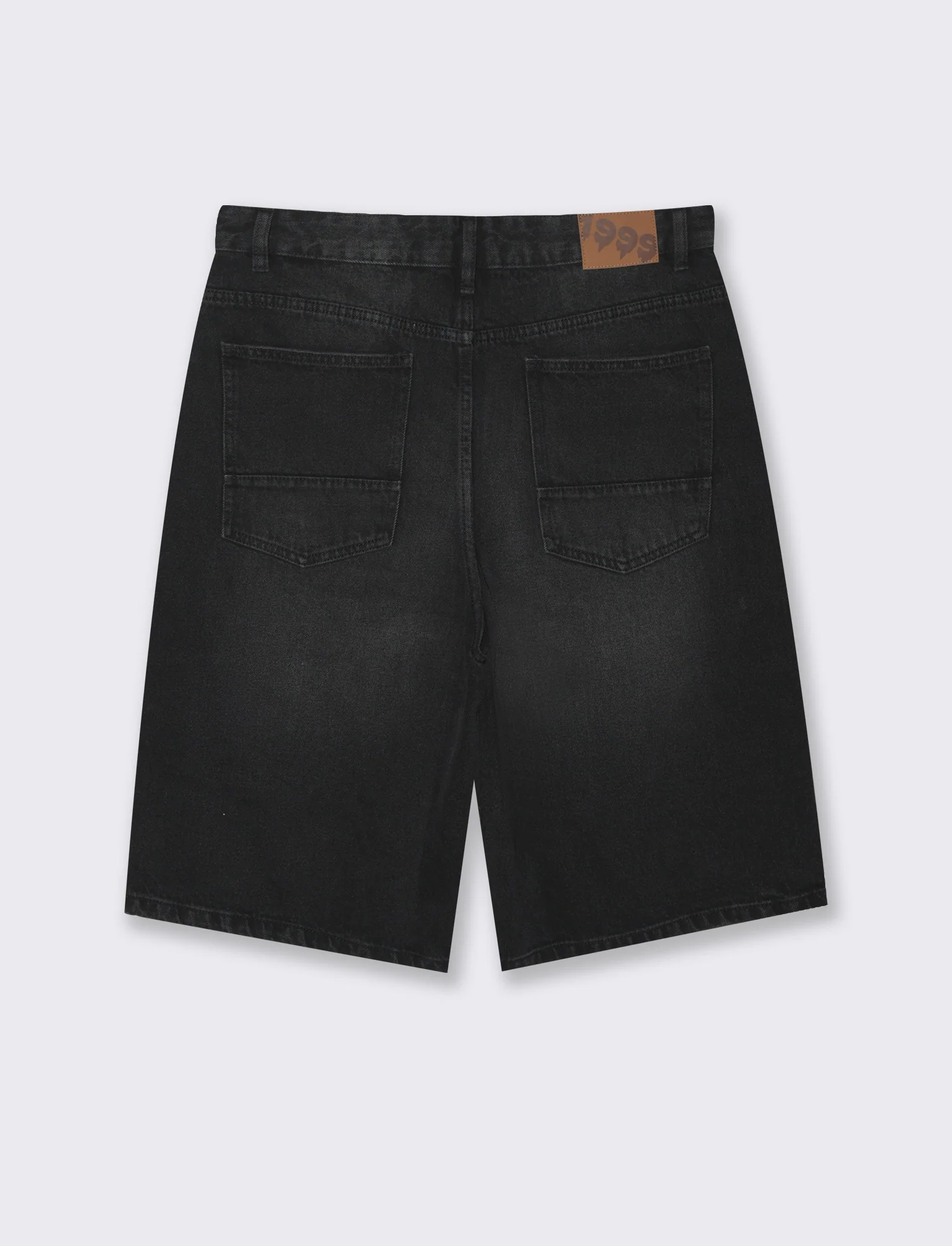 Bermuda di jeans skater da uomo - Nero - Image 5