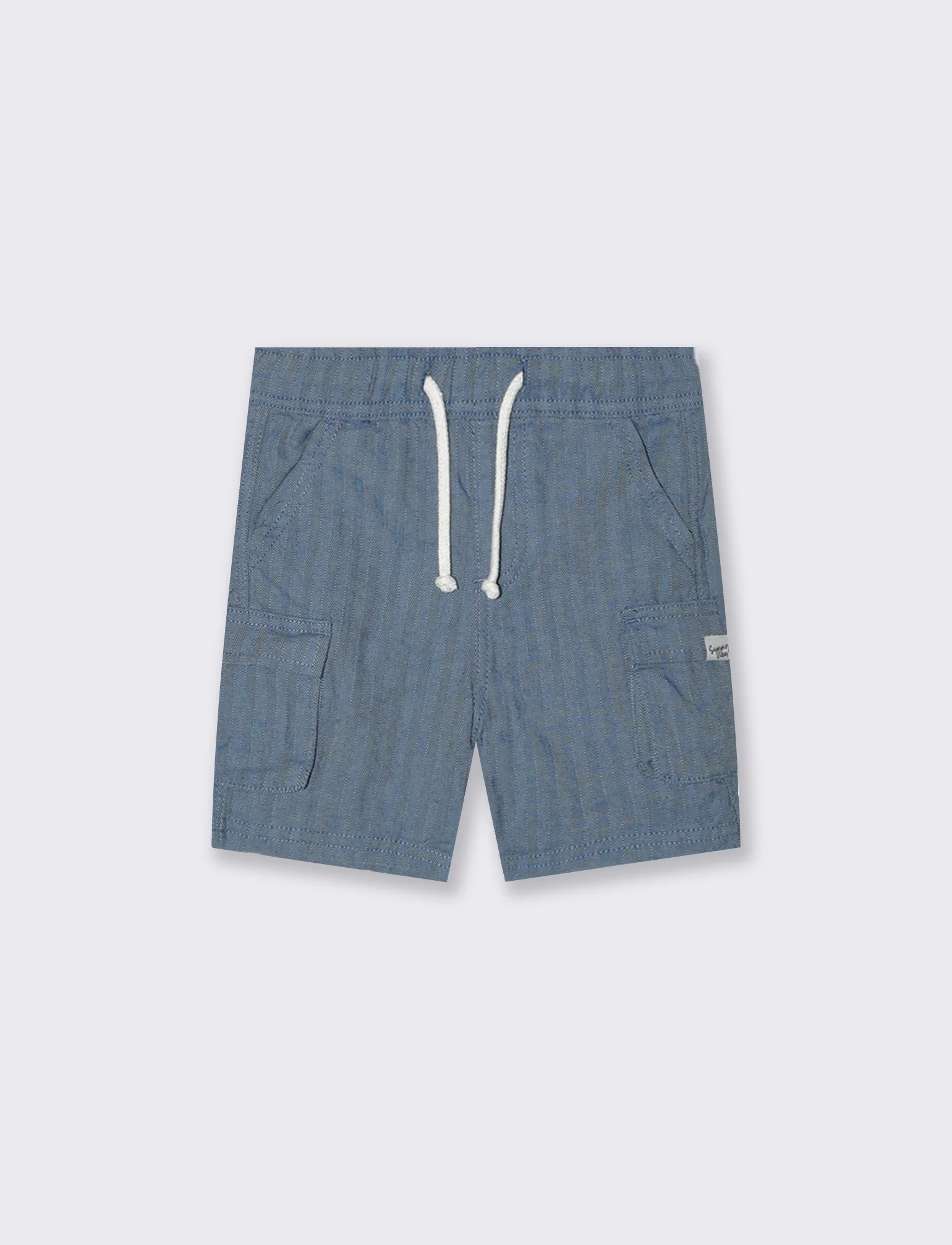 Bermuda eleganti con tasconi e coulisse - Azzurro