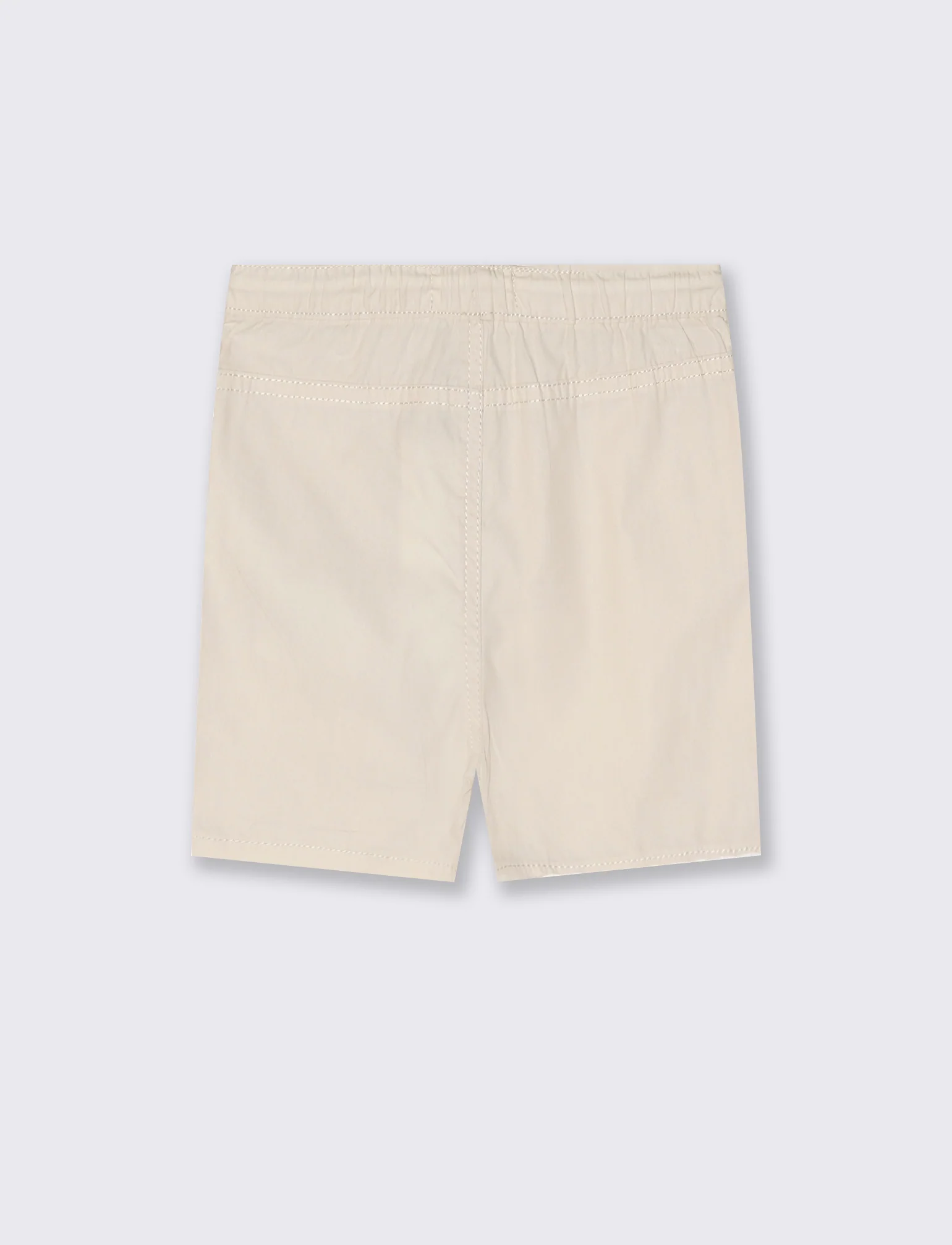 Bermuda in cotone con coulisse estivi - Beige - Image 2