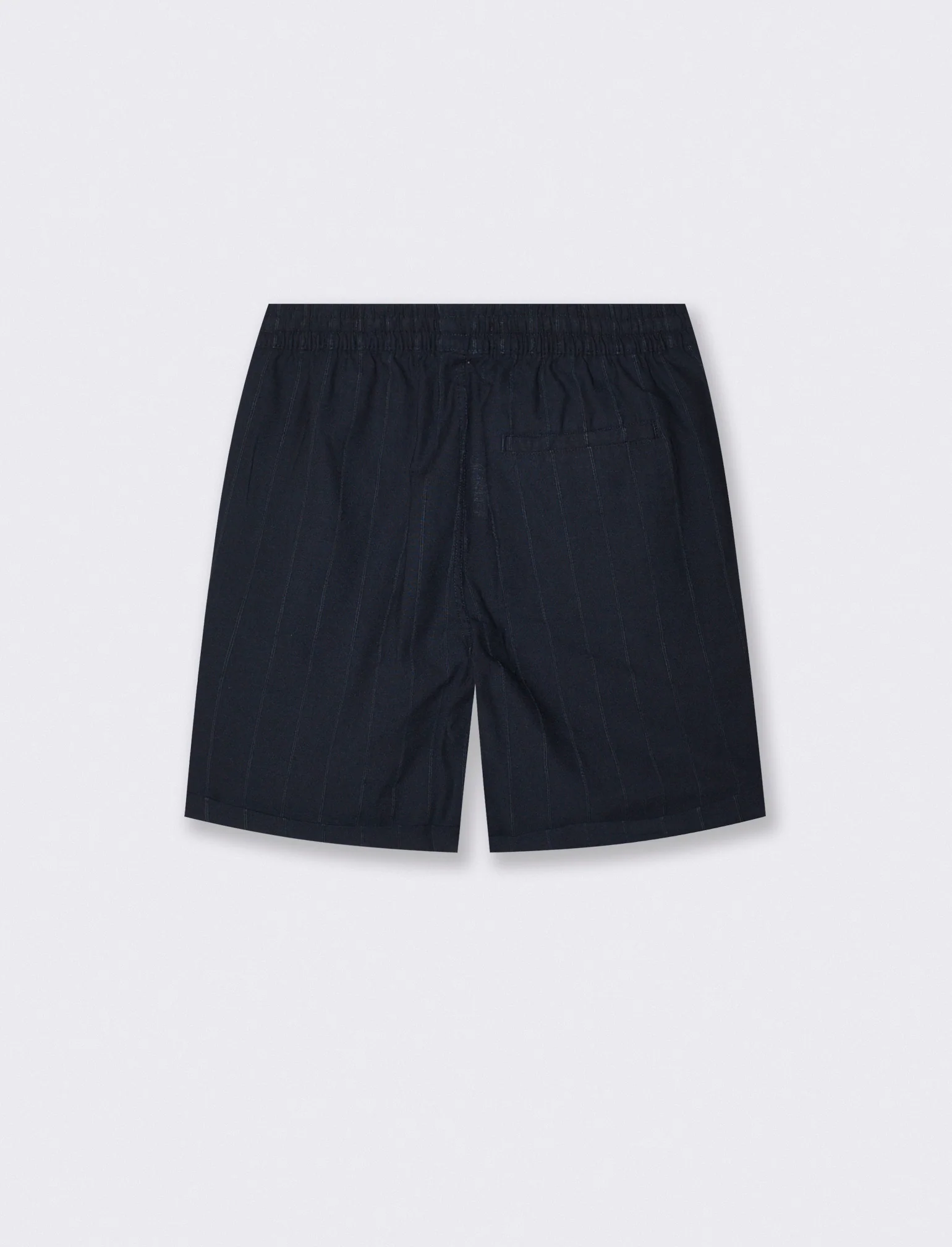 Bermuda in cotone con elastico in vita - Blu - Image 2