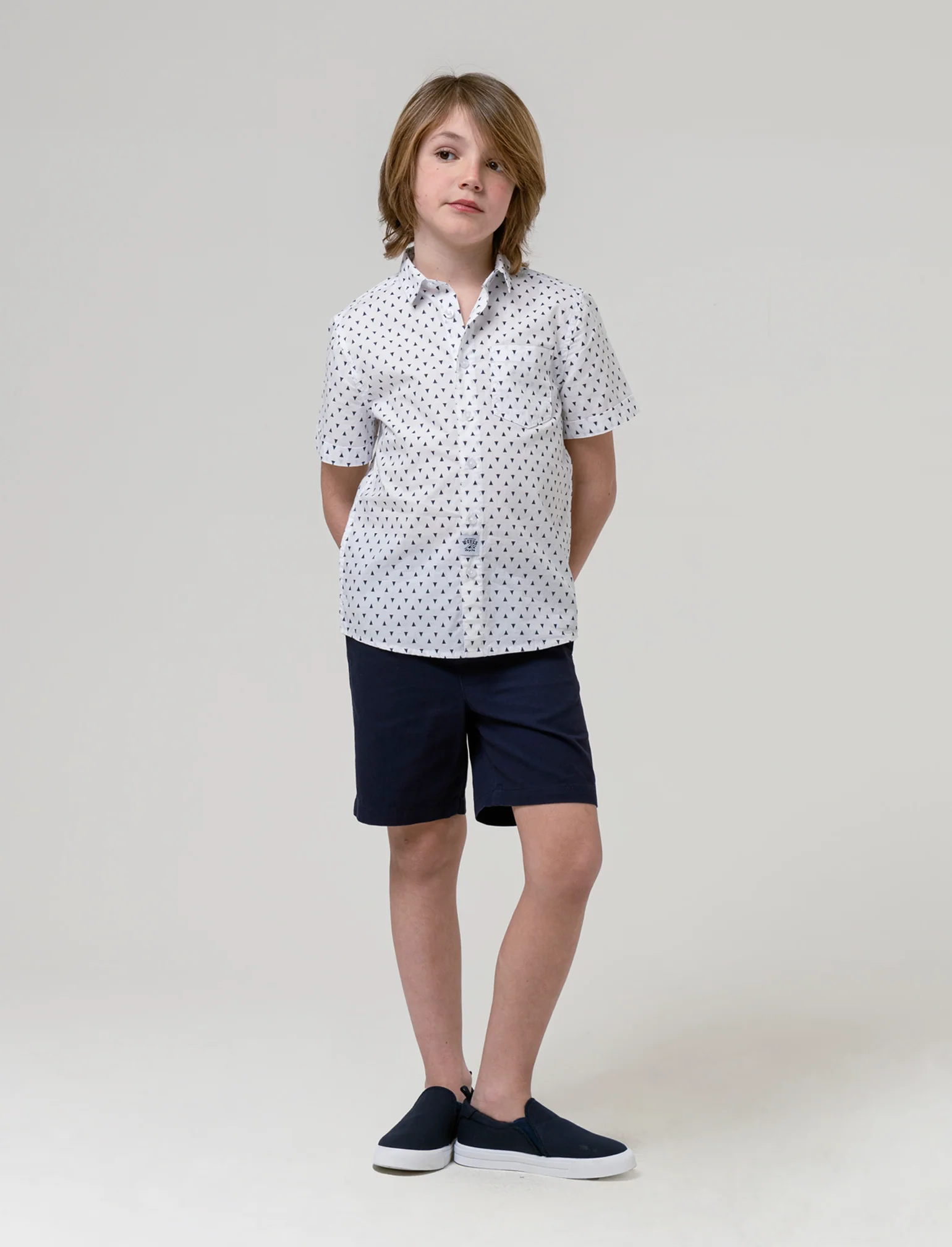 Bermuda in cotone da bambino - Blu - Image 3