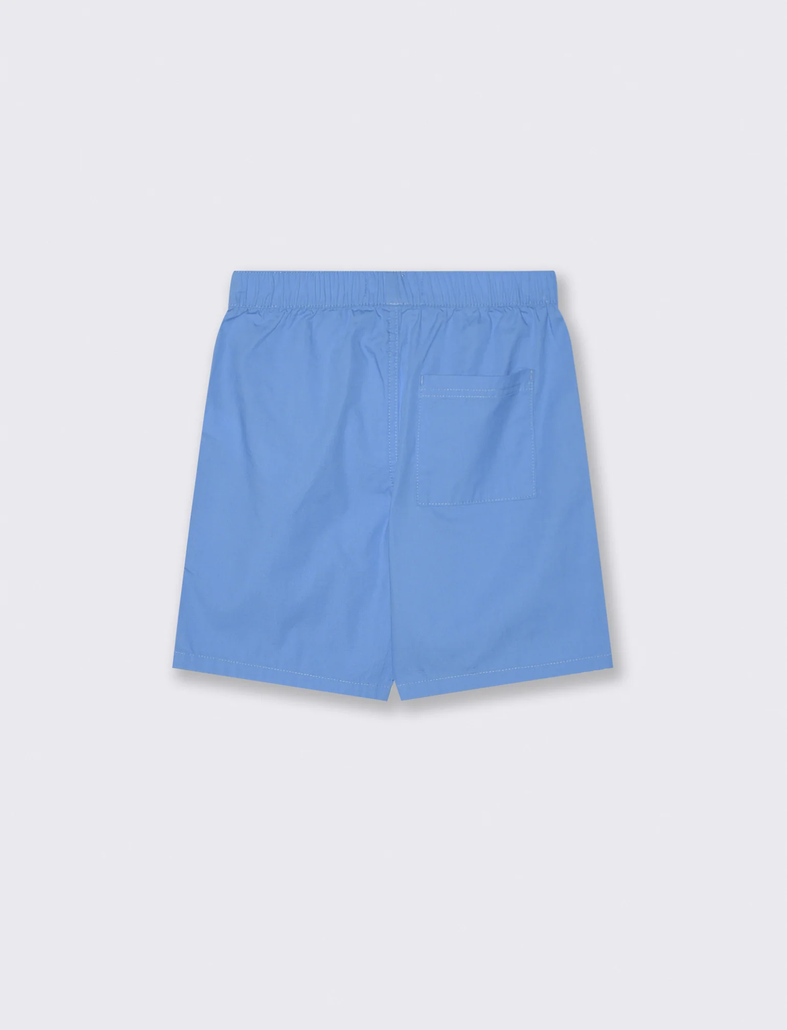 Bermuda in cotone tinta unita con tasche - Azzurro - Image 2