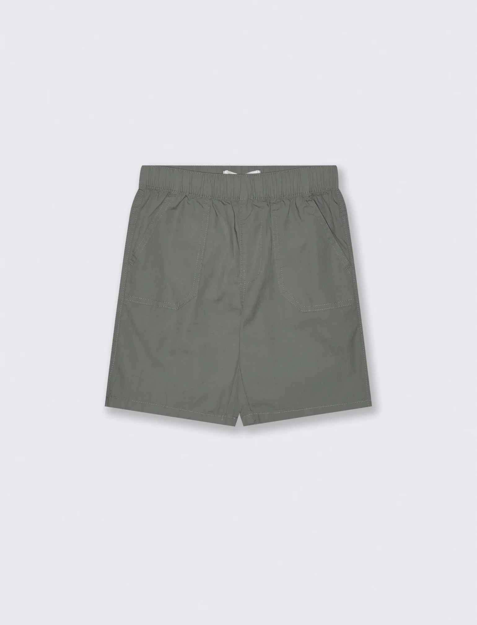 Bermuda in cotone tinta unita con tasche - Verde salvia