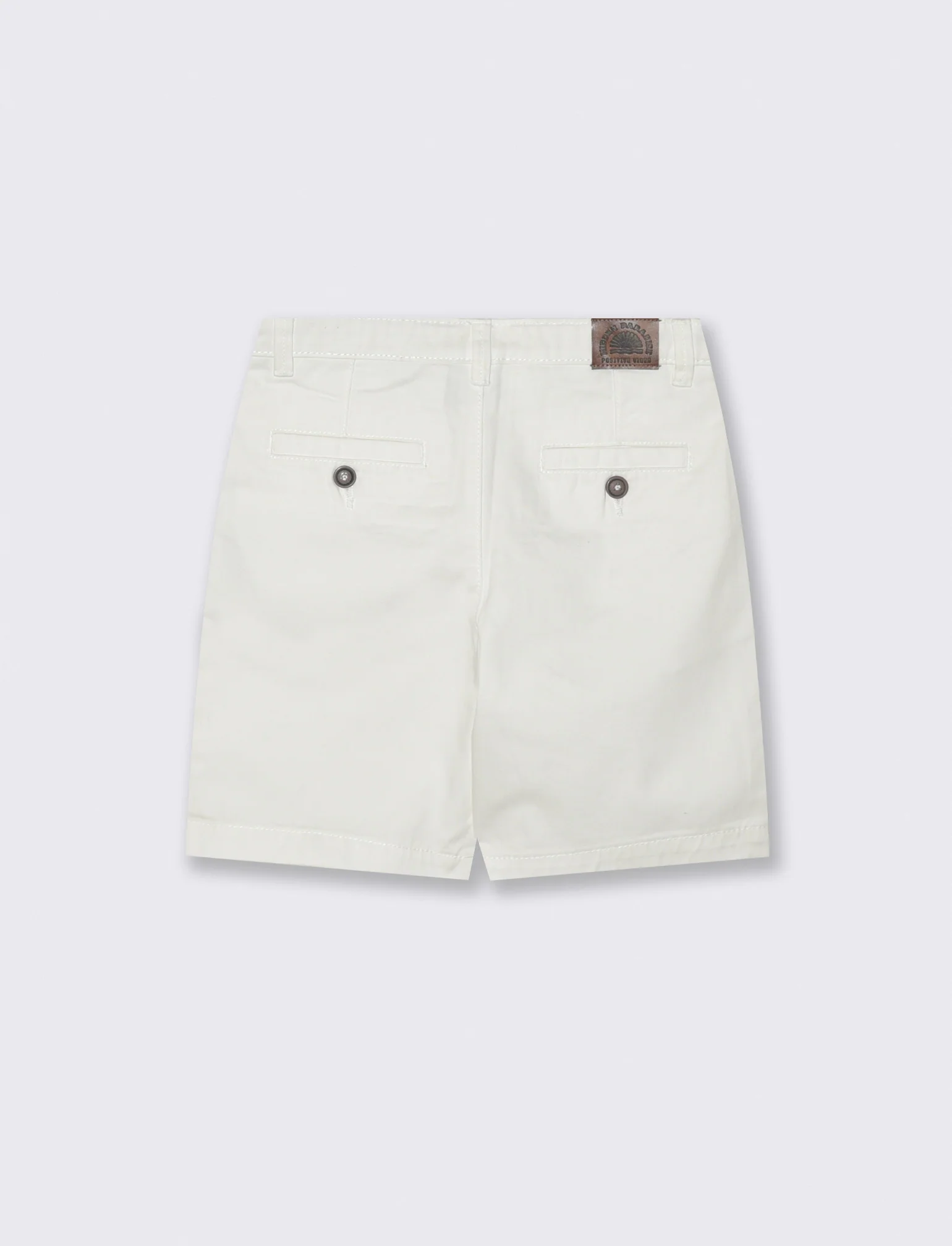 Bermuda in cotone tinta unita regular fit - Bianco - Image 2