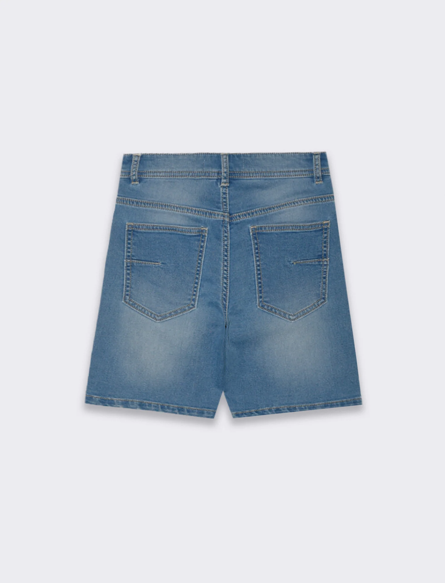 Bermuda in denim con lavaggio sfumato da bambino - Denim - Image 4