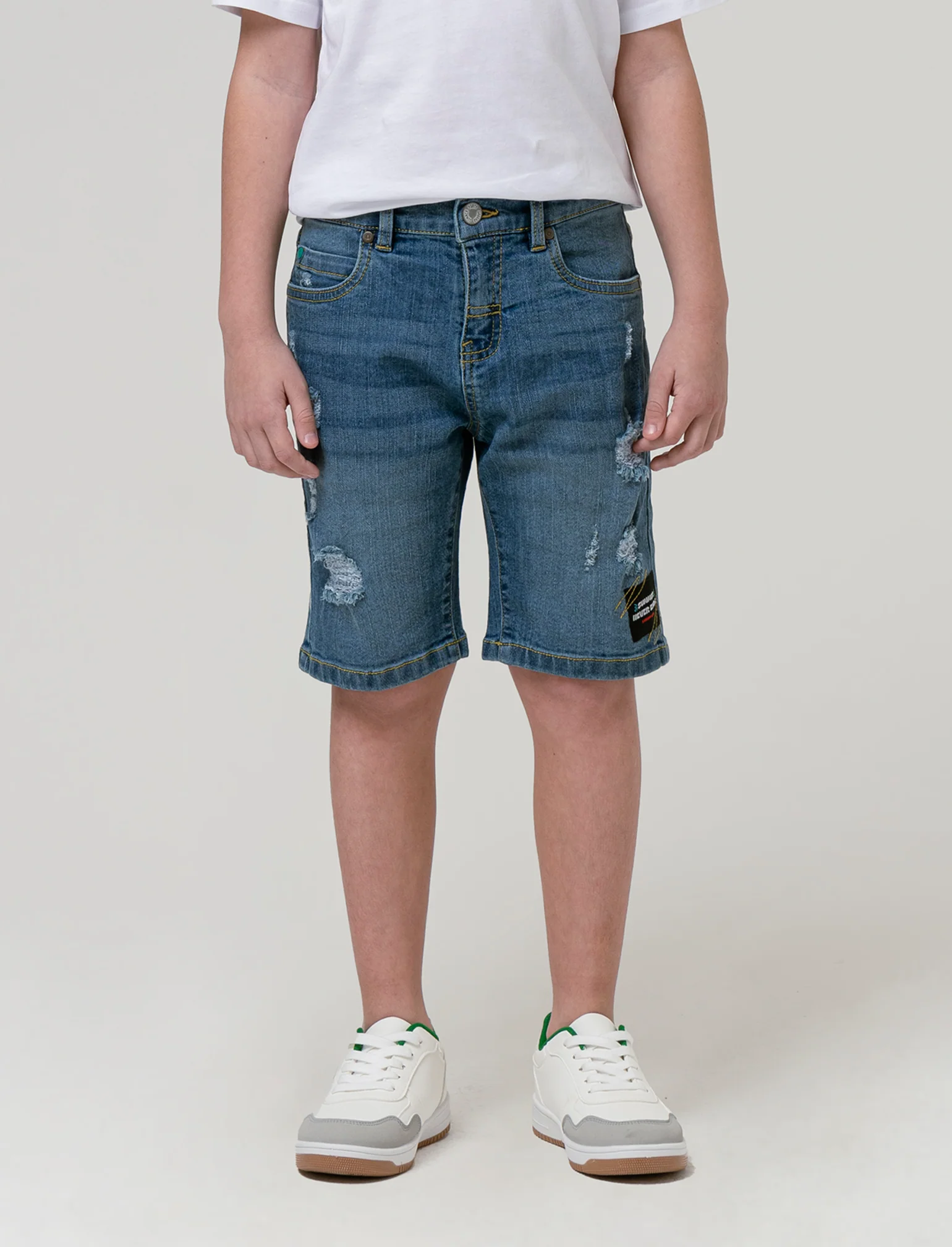 Bermuda in denim da bambino - Denim