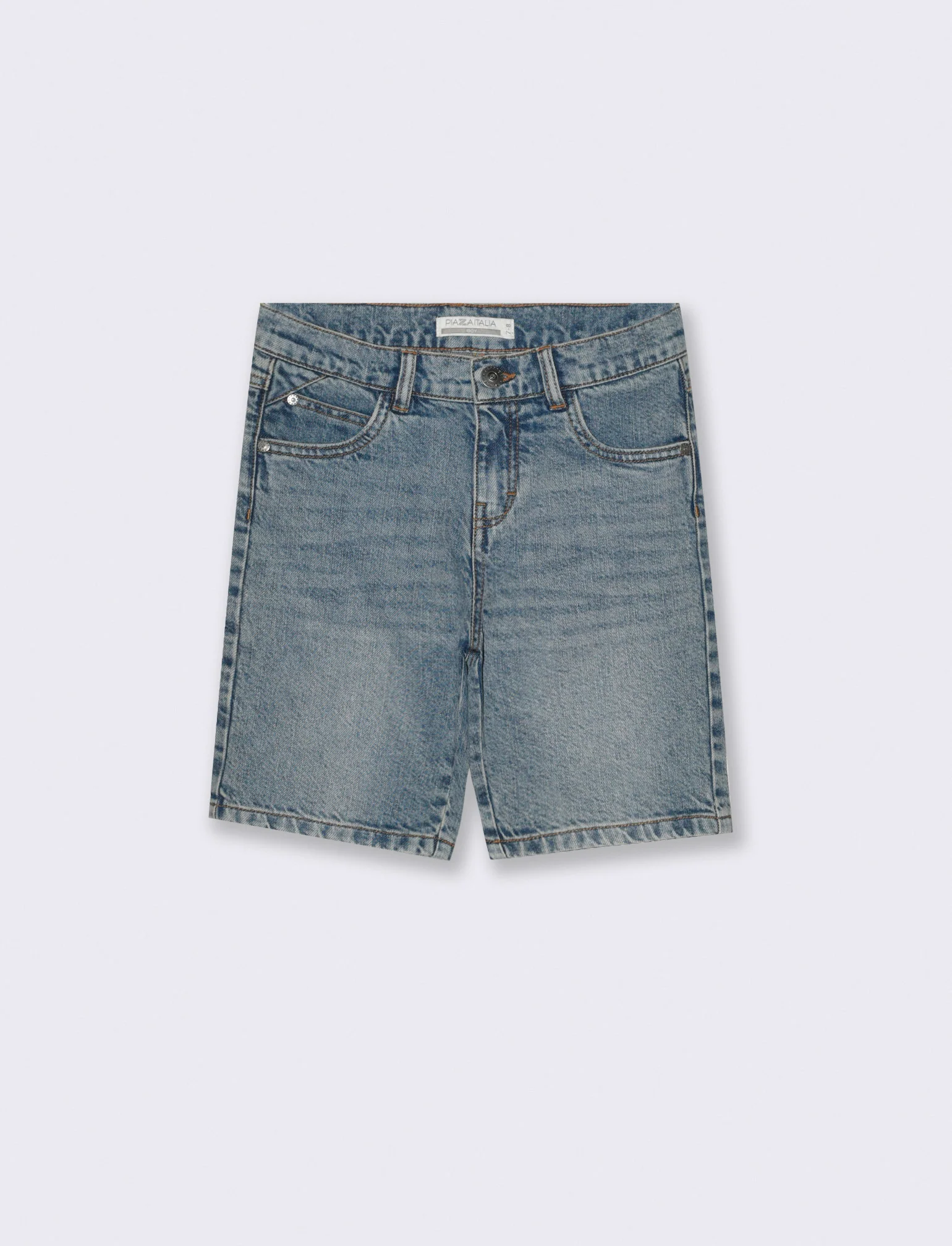 Bermuda in denim da bambino - Denim chiaro - Image 3