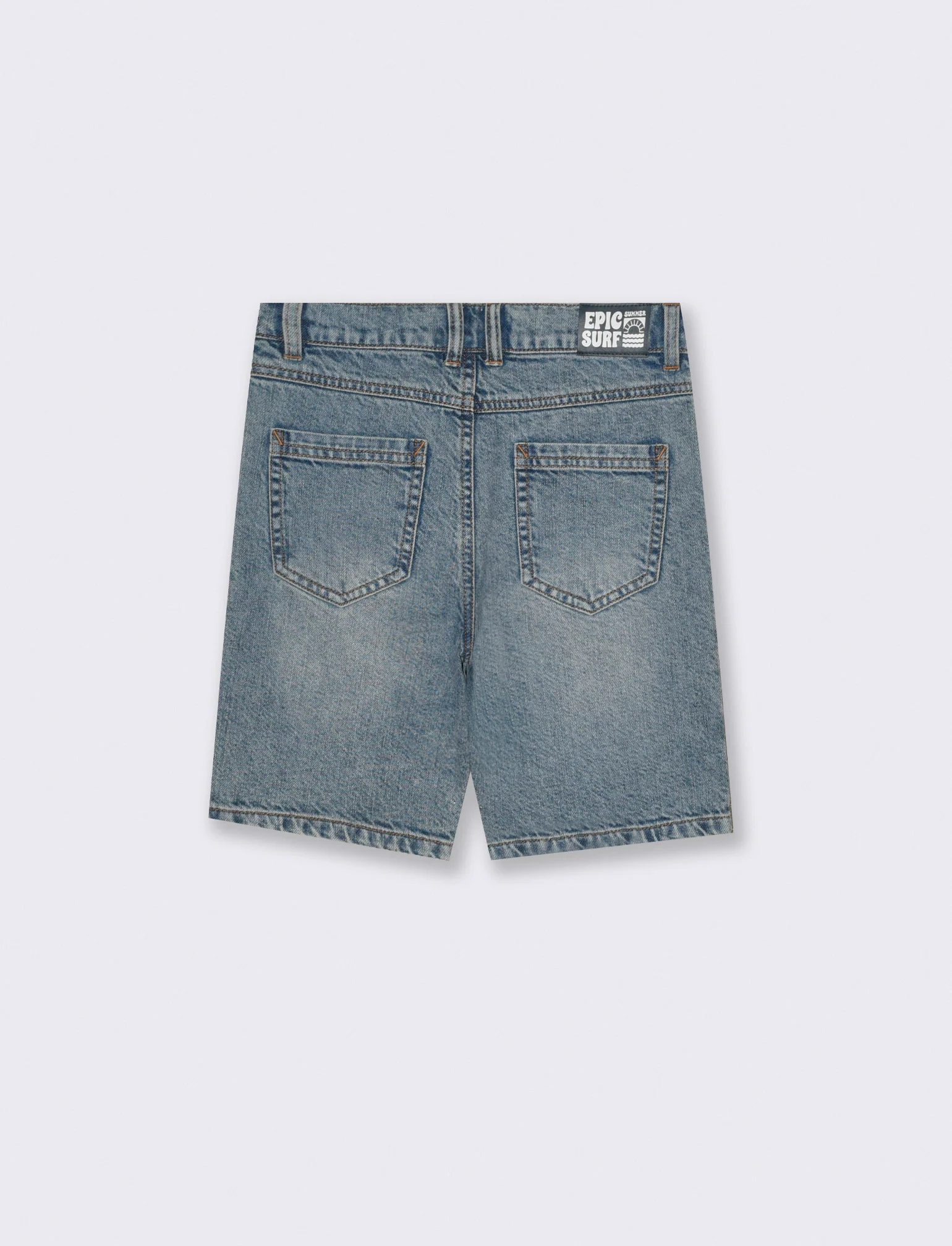Bermuda in denim da bambino - Denim chiaro - Image 4