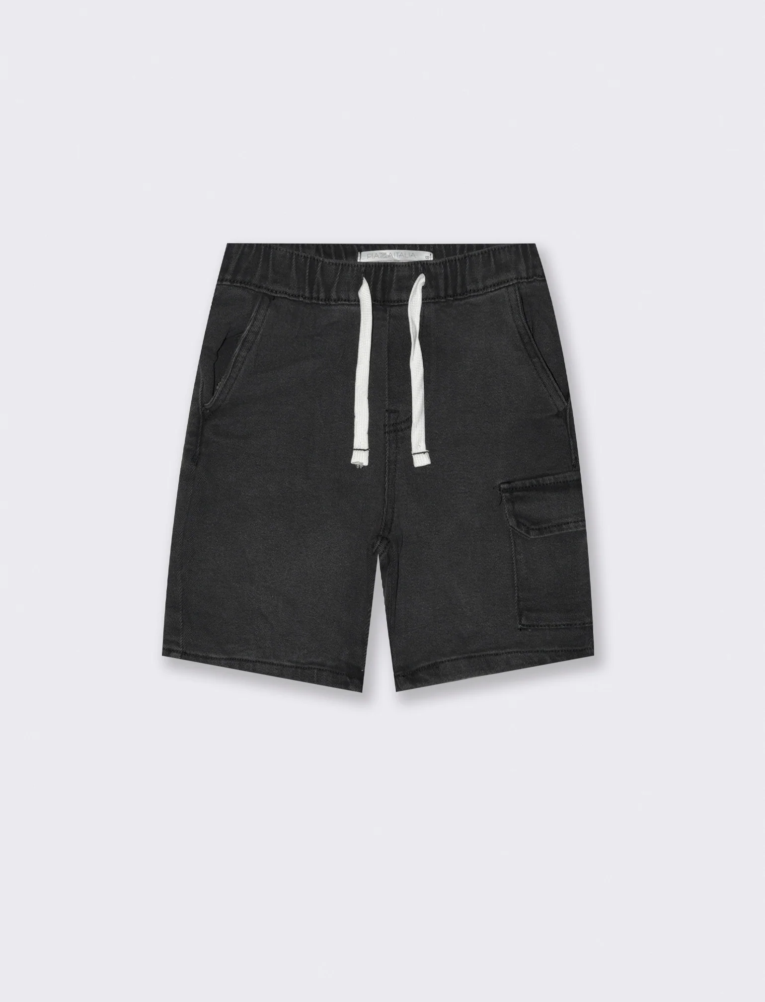 Bermuda in denim da bambino - Nero