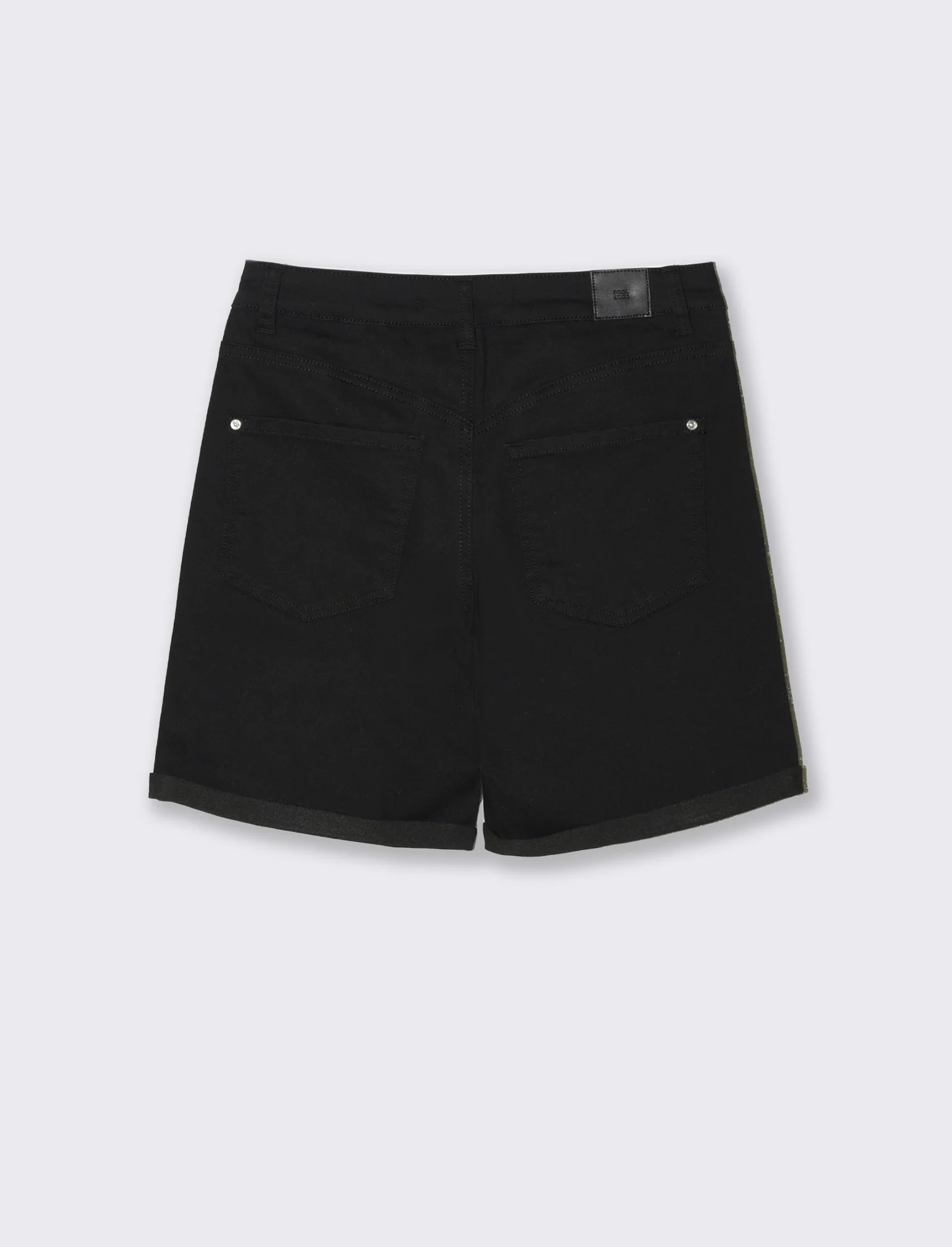 Bermuda in denim da donna - Nero - Image 2