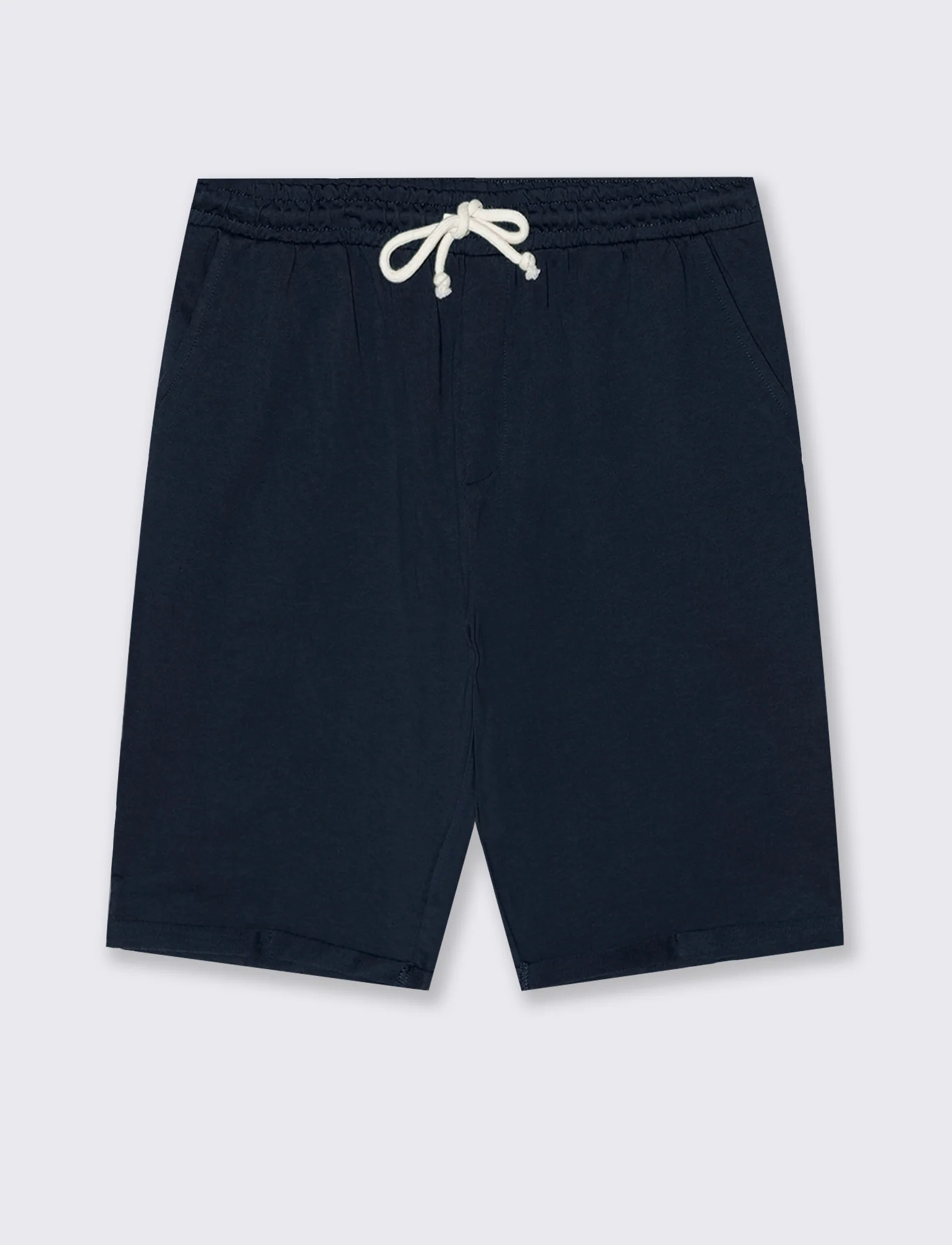 Bermuda in felpa con vita jogger - Blu