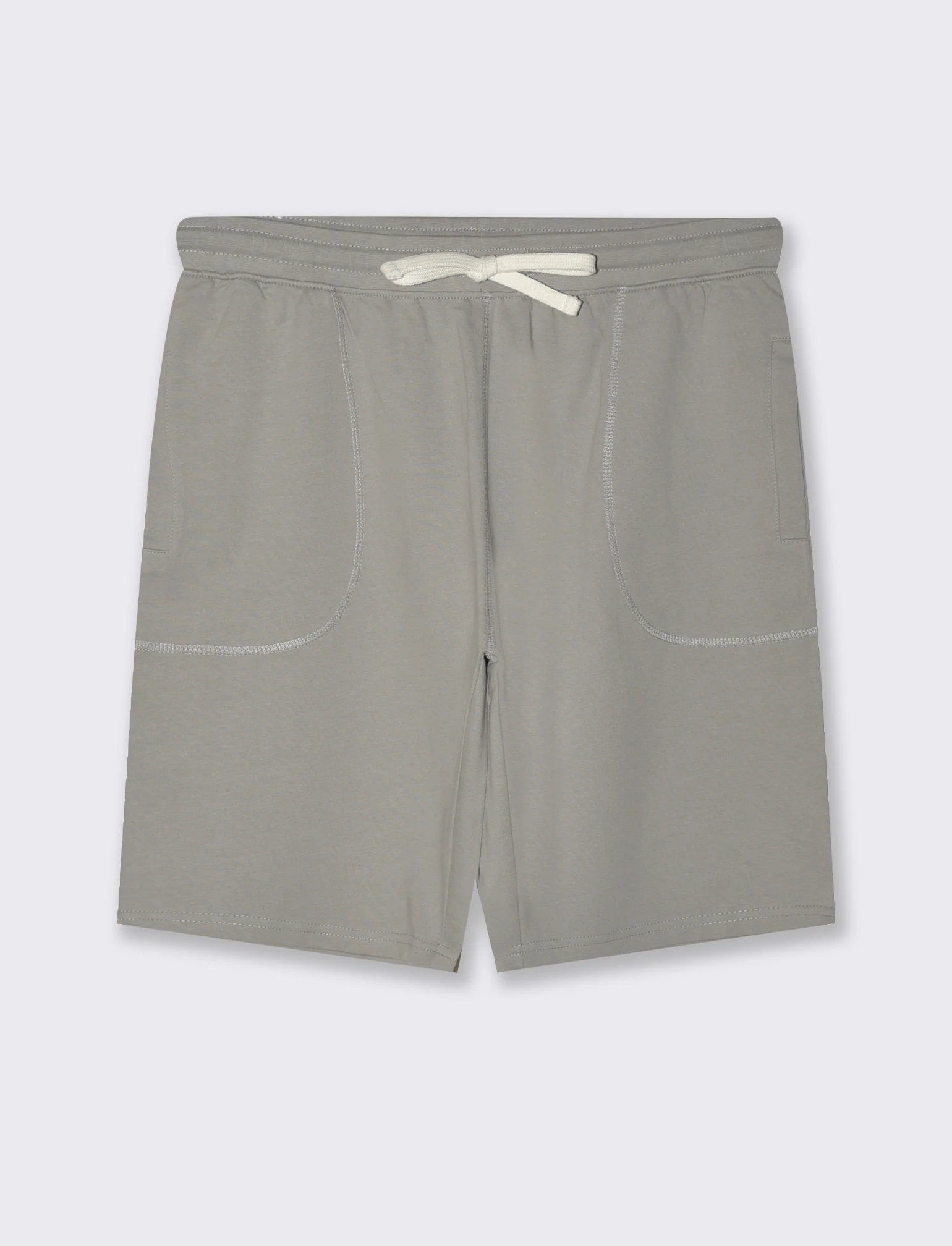 Bermuda in felpa con vita jogger da uomo - Grigio - Image 4