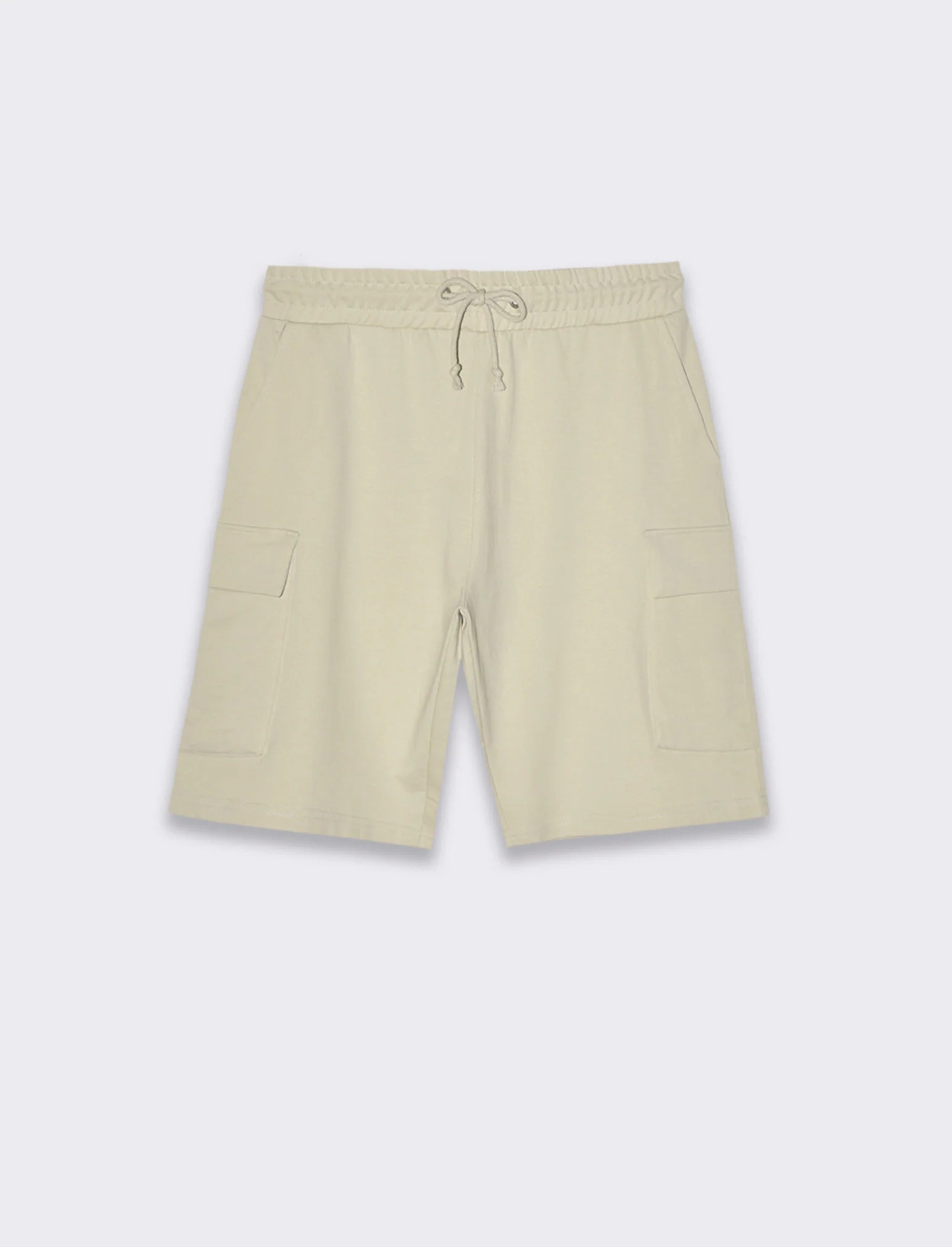 Bermuda in felpa con vita jogger da uomo - Grigio ghiaccio