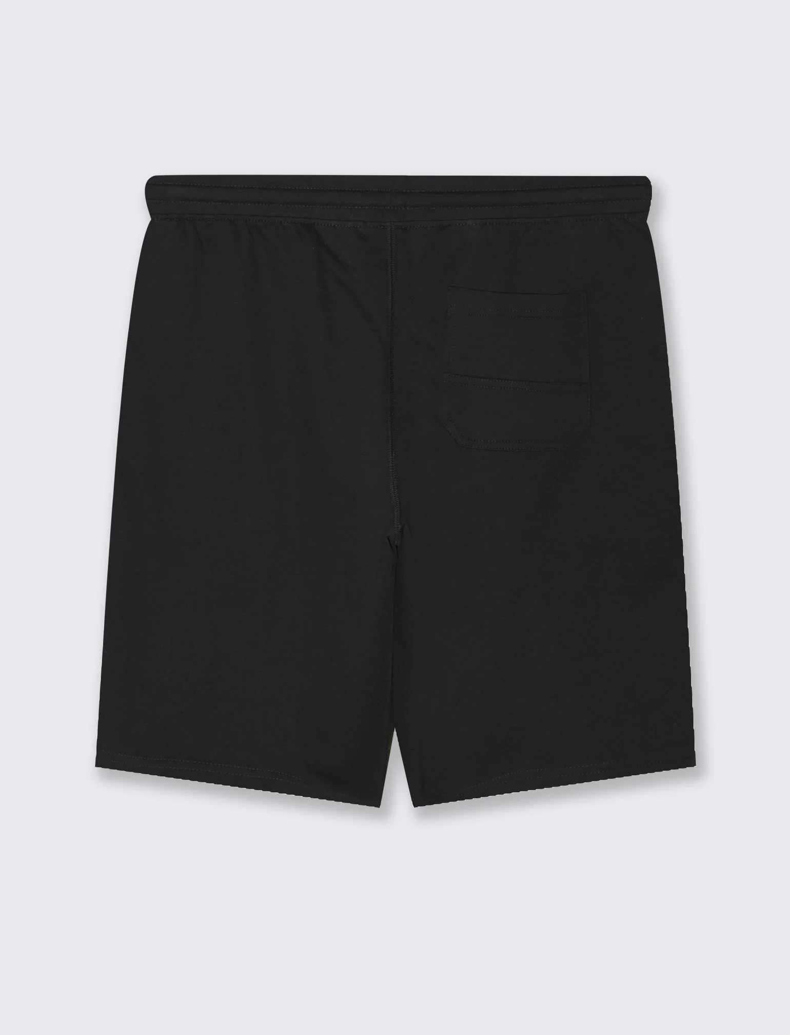 Bermuda in felpa con vita jogger da uomo - Nero - Image 5