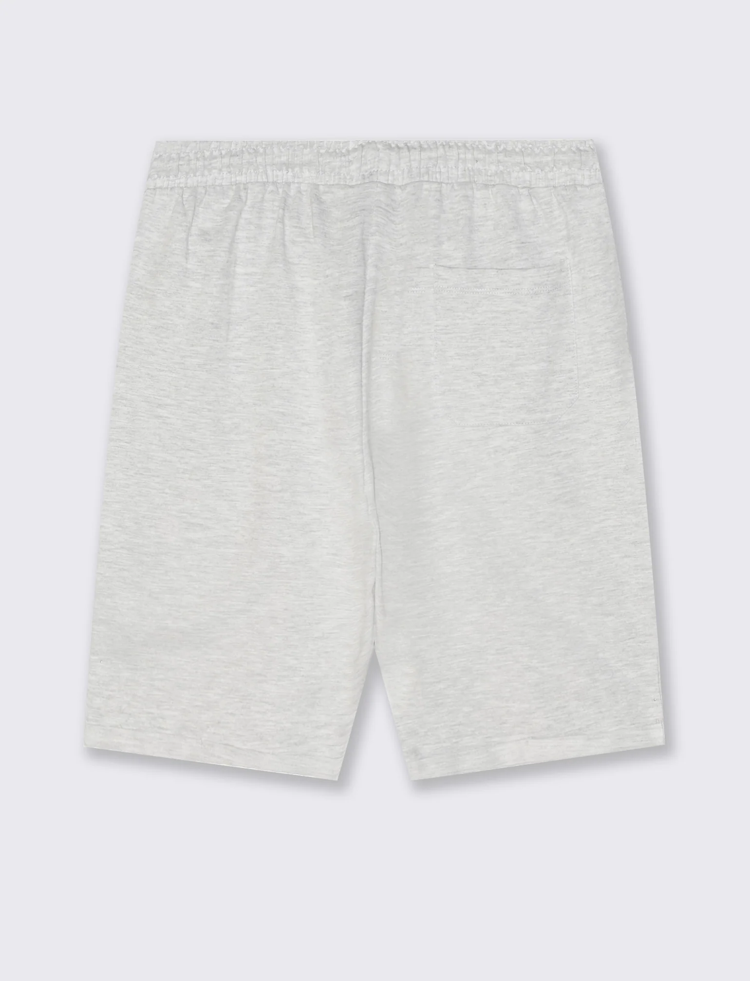 Bermuda in felpa con vita jogger - Grigio mel. - Image 2