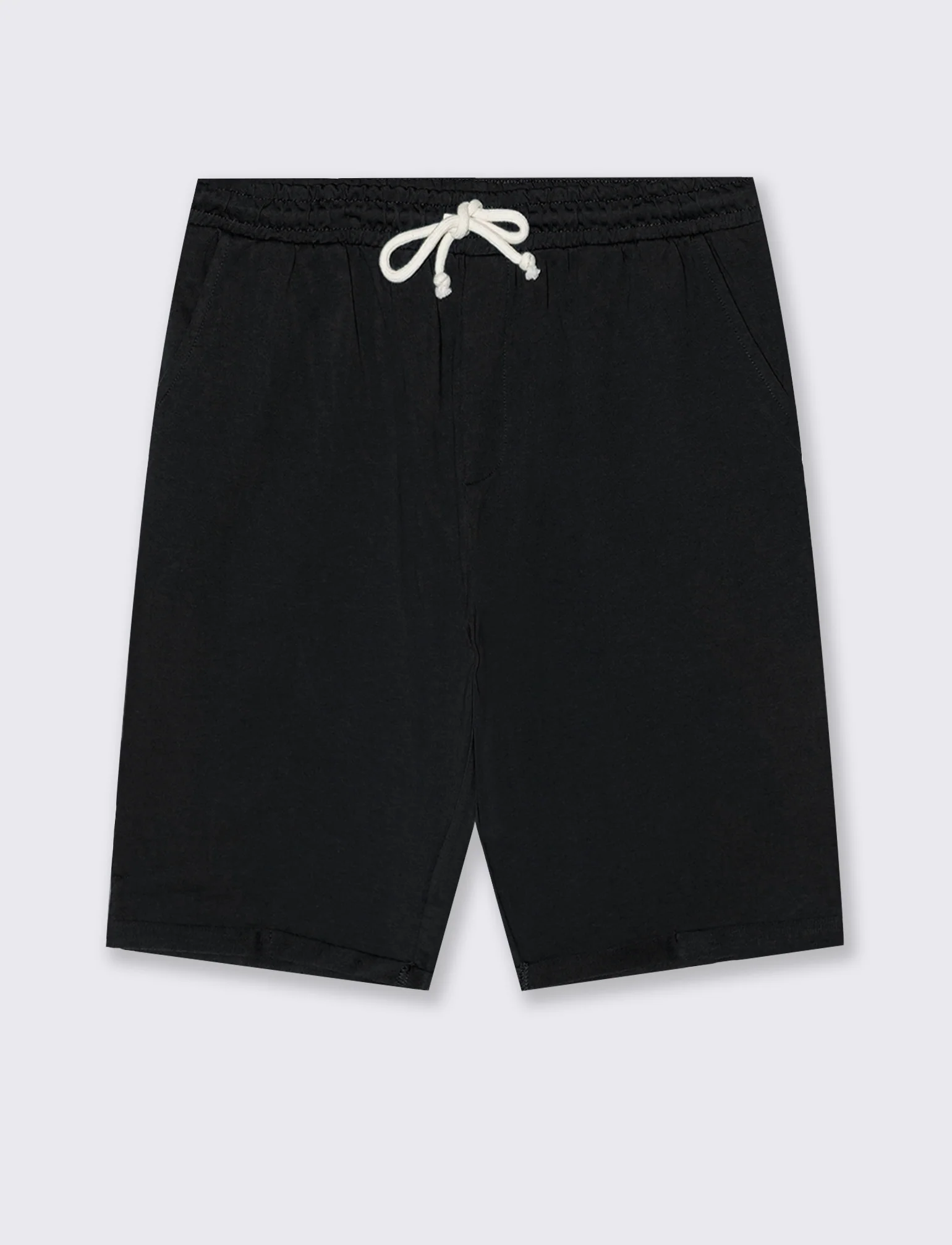 Bermuda in felpa con vita jogger - Nero