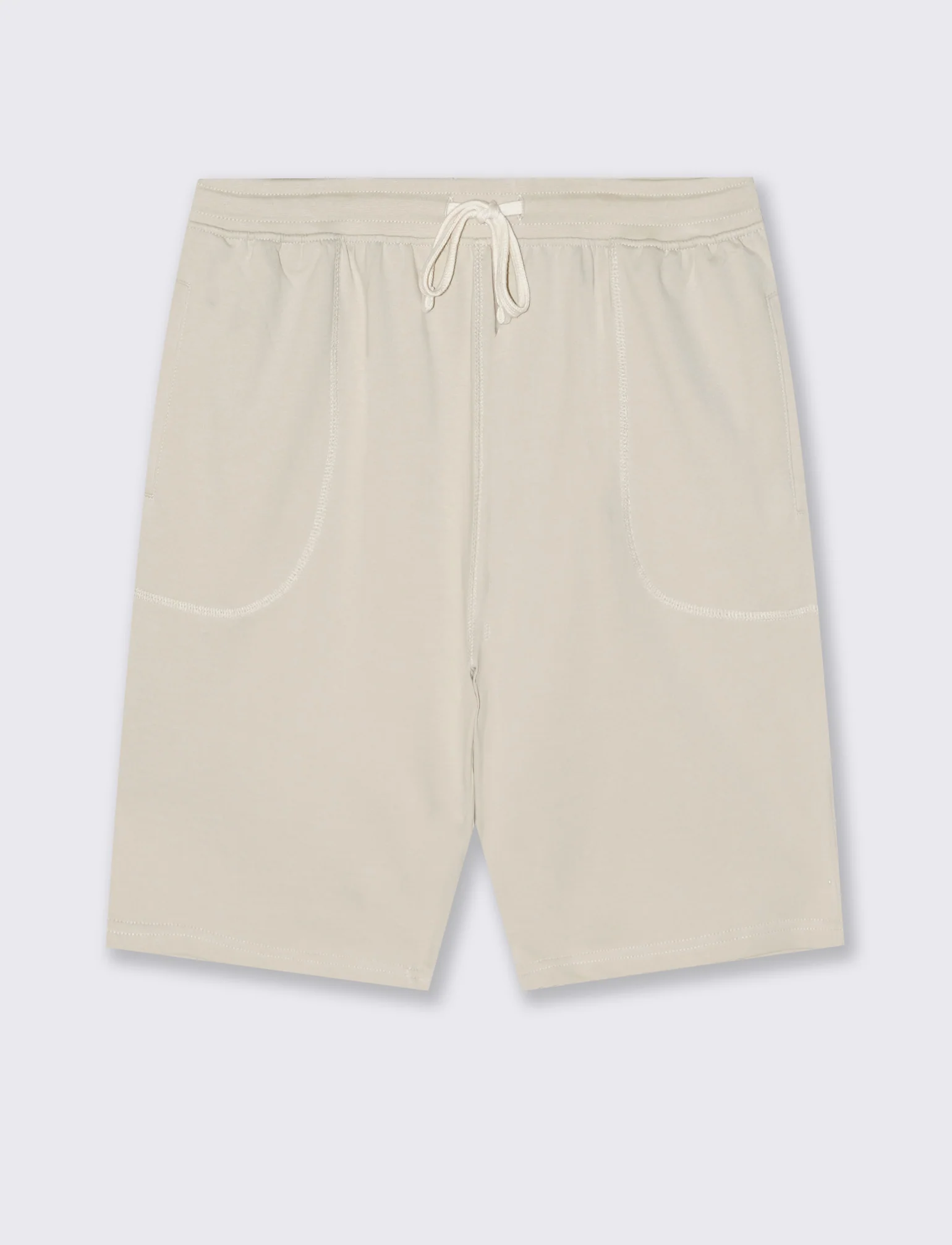 Bermuda in felpa con vita jogger regolabile - Grigio ghiaccio