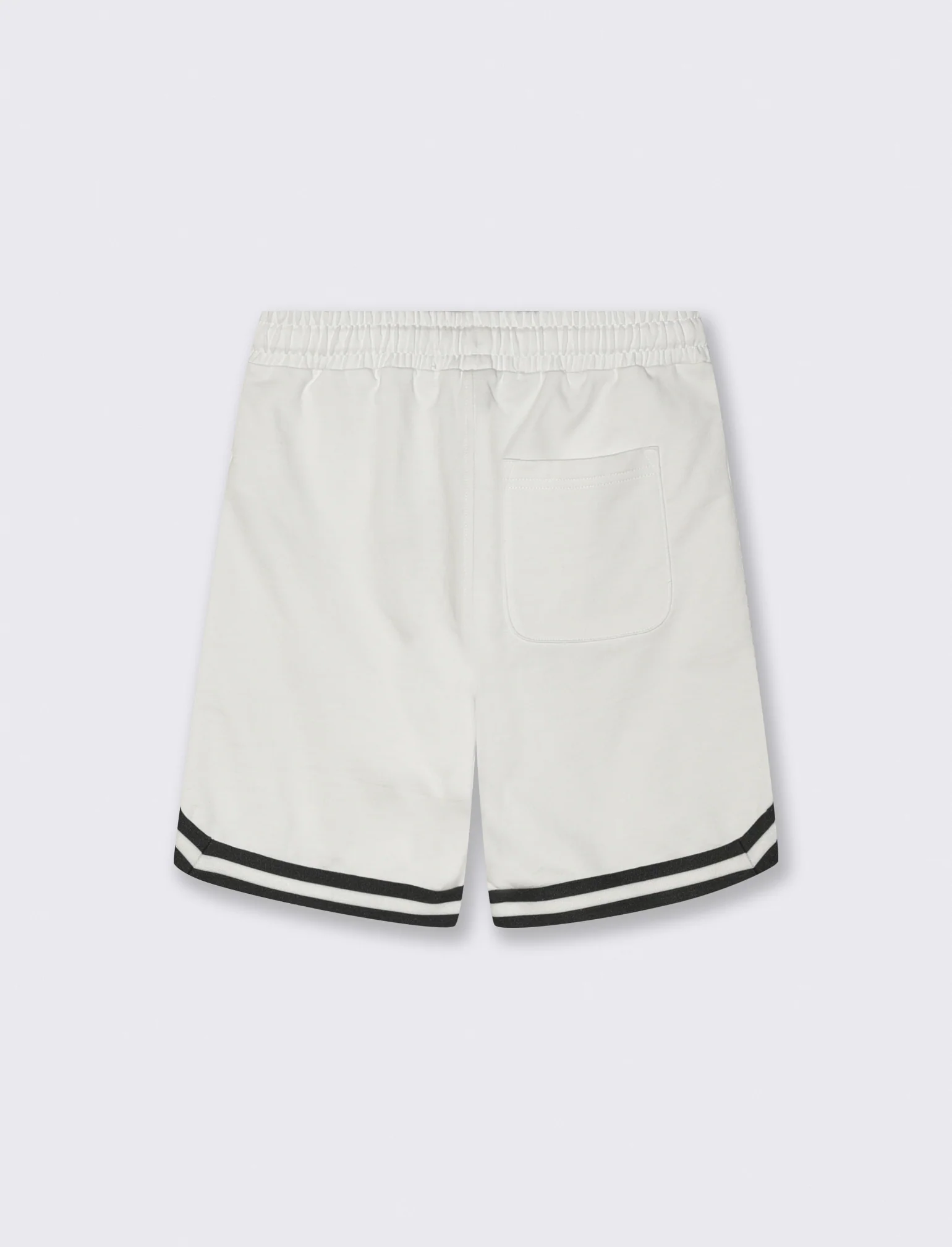 Bermuda in felpa sporty con stampa - Bianco - Image 2