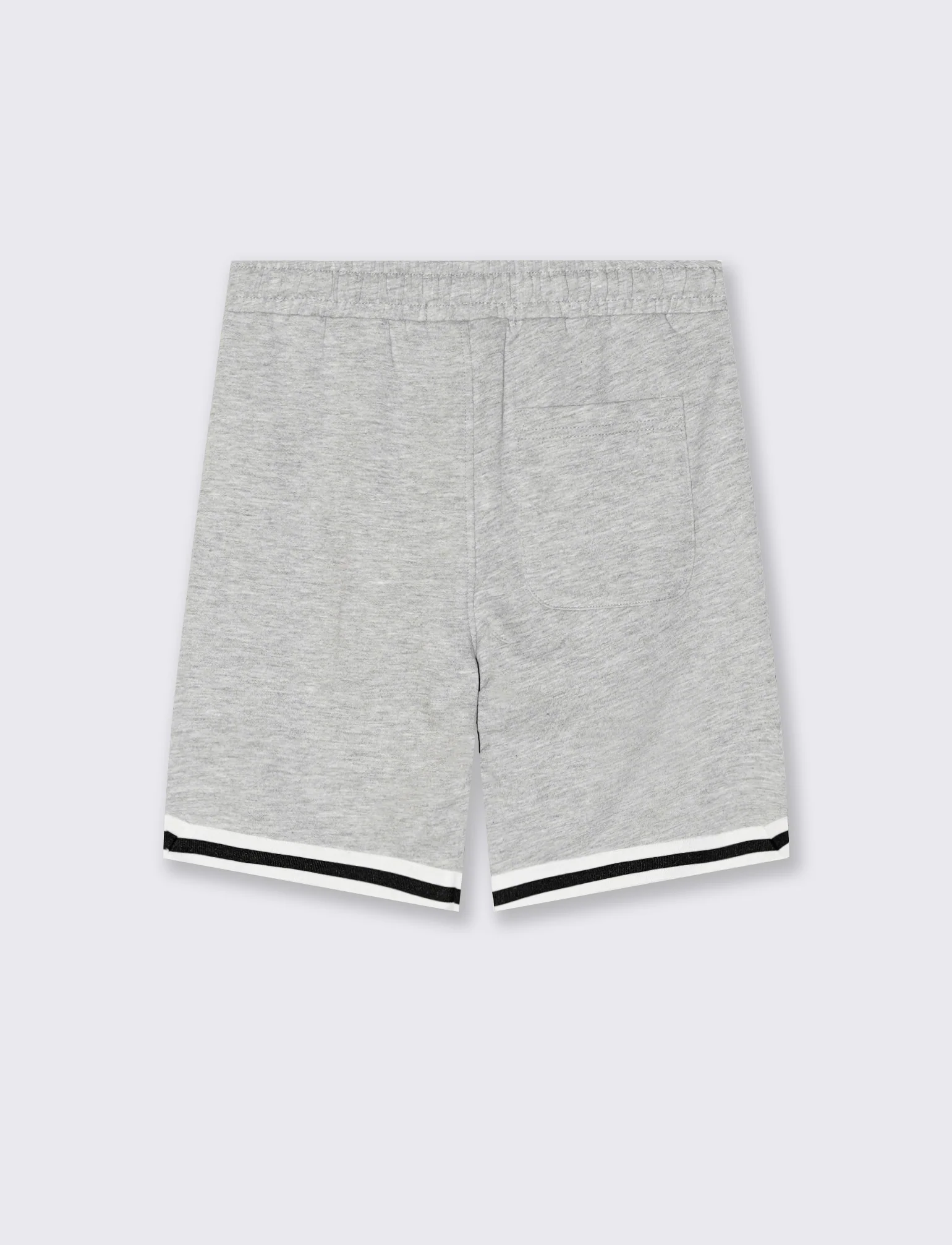 Bermuda in felpa sporty con stampa - Grigio mel. - Image 2